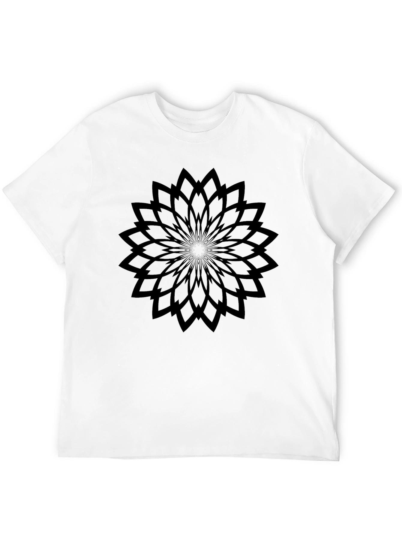 Black Mandala Graphic Tee - Modern Casual Style