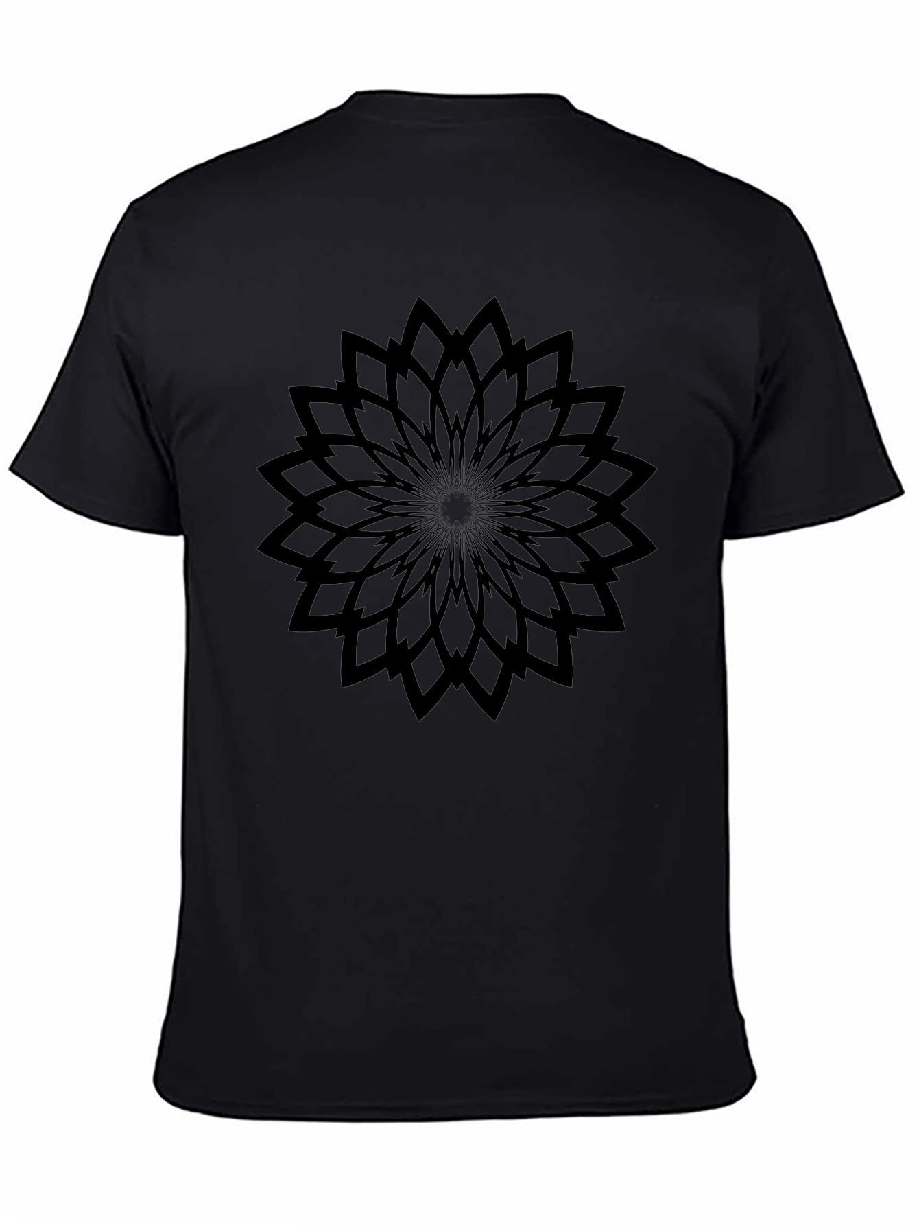 Black Mandala Graphic Tee - Modern Casual Style