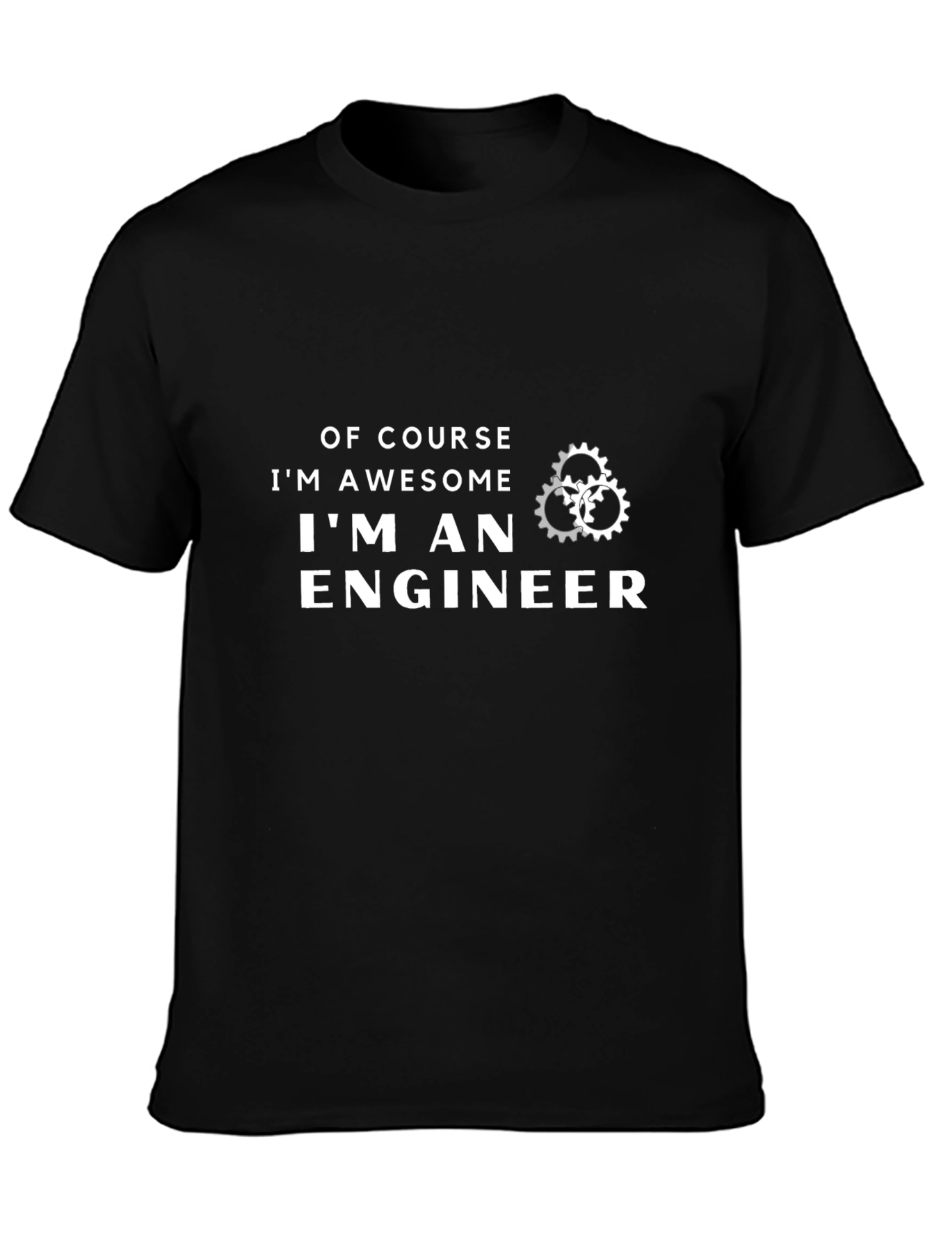 Awesome Engineer T-Shirt - Black Cotton Blend