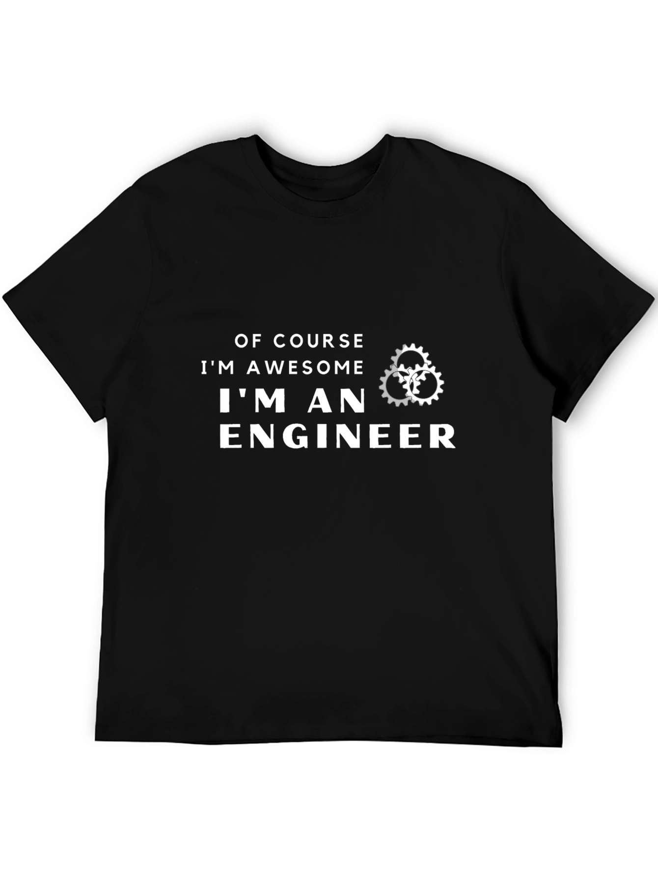 Awesome Engineer T-Shirt - Black Cotton Blend