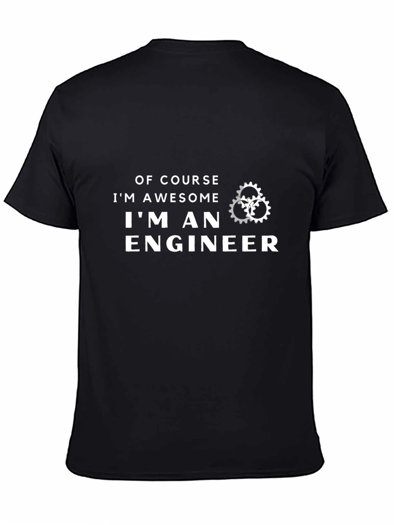 Awesome Engineer T-Shirt - Black Cotton Blend