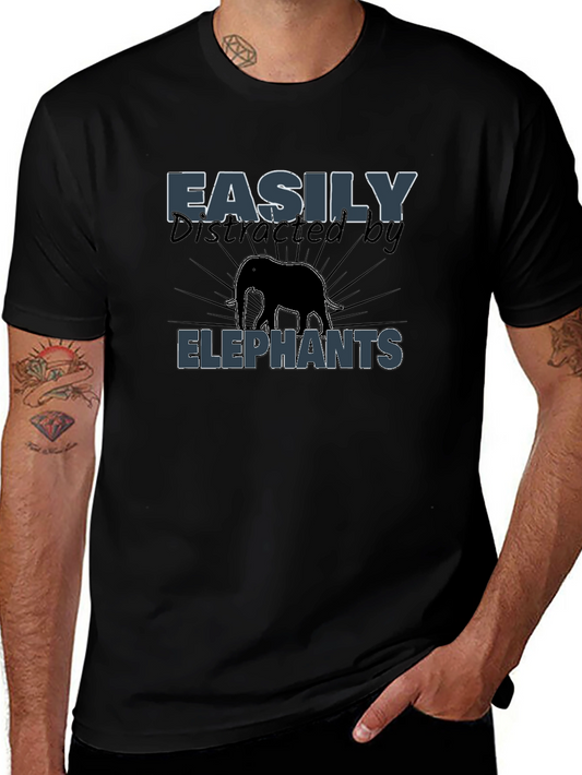 Easily Distracted by Elephants Graphic T-Shirt