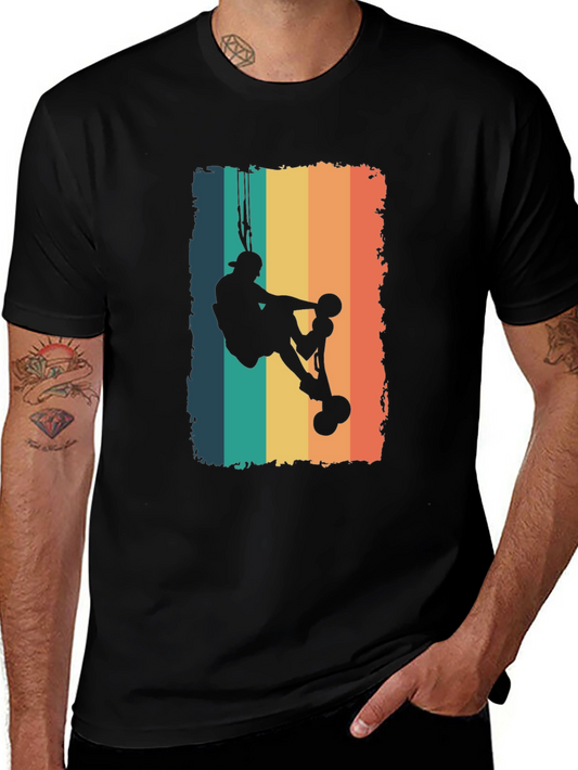 Retro Rock Climber Graphic T-Shirt