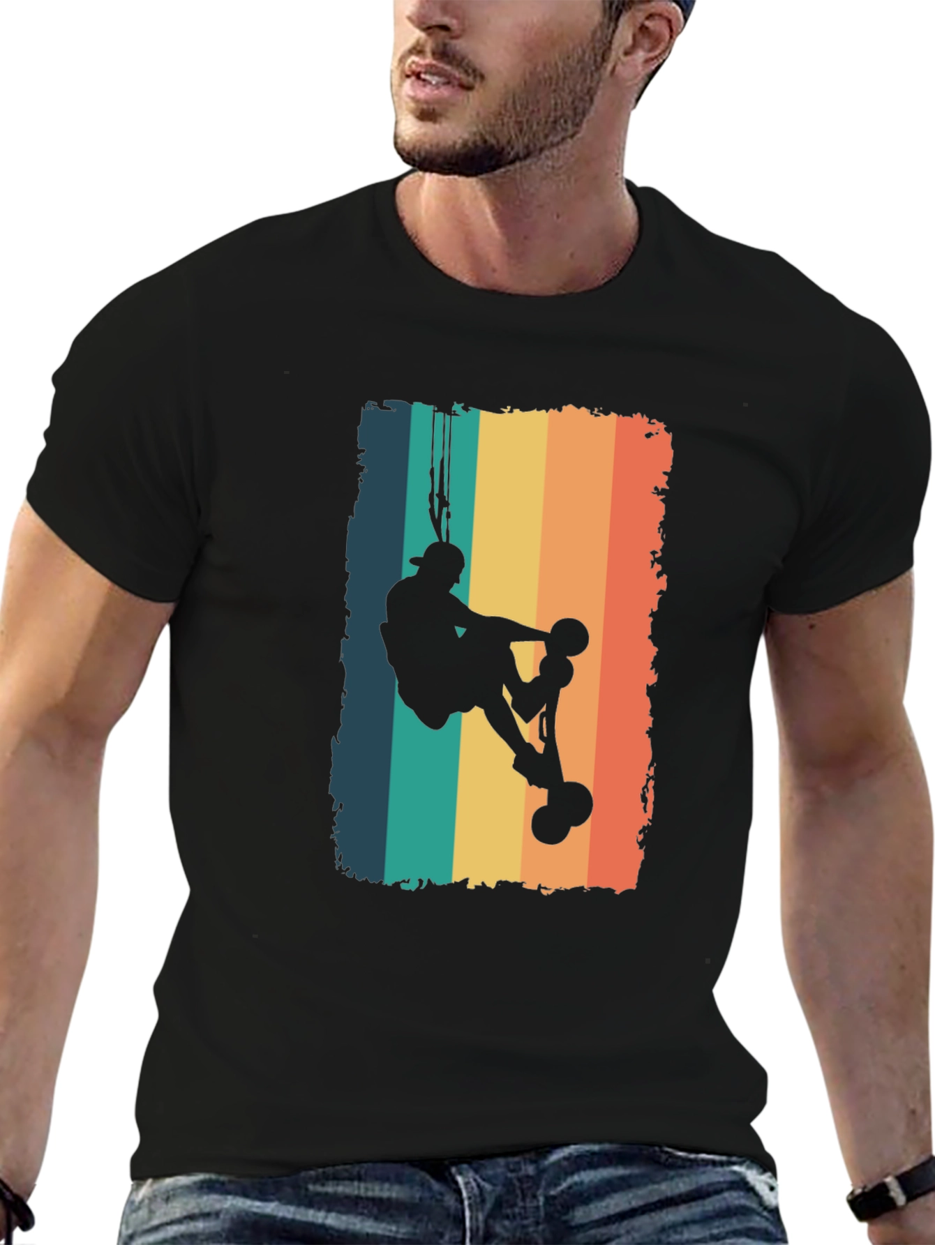 Retro Rock Climber Graphic T-Shirt