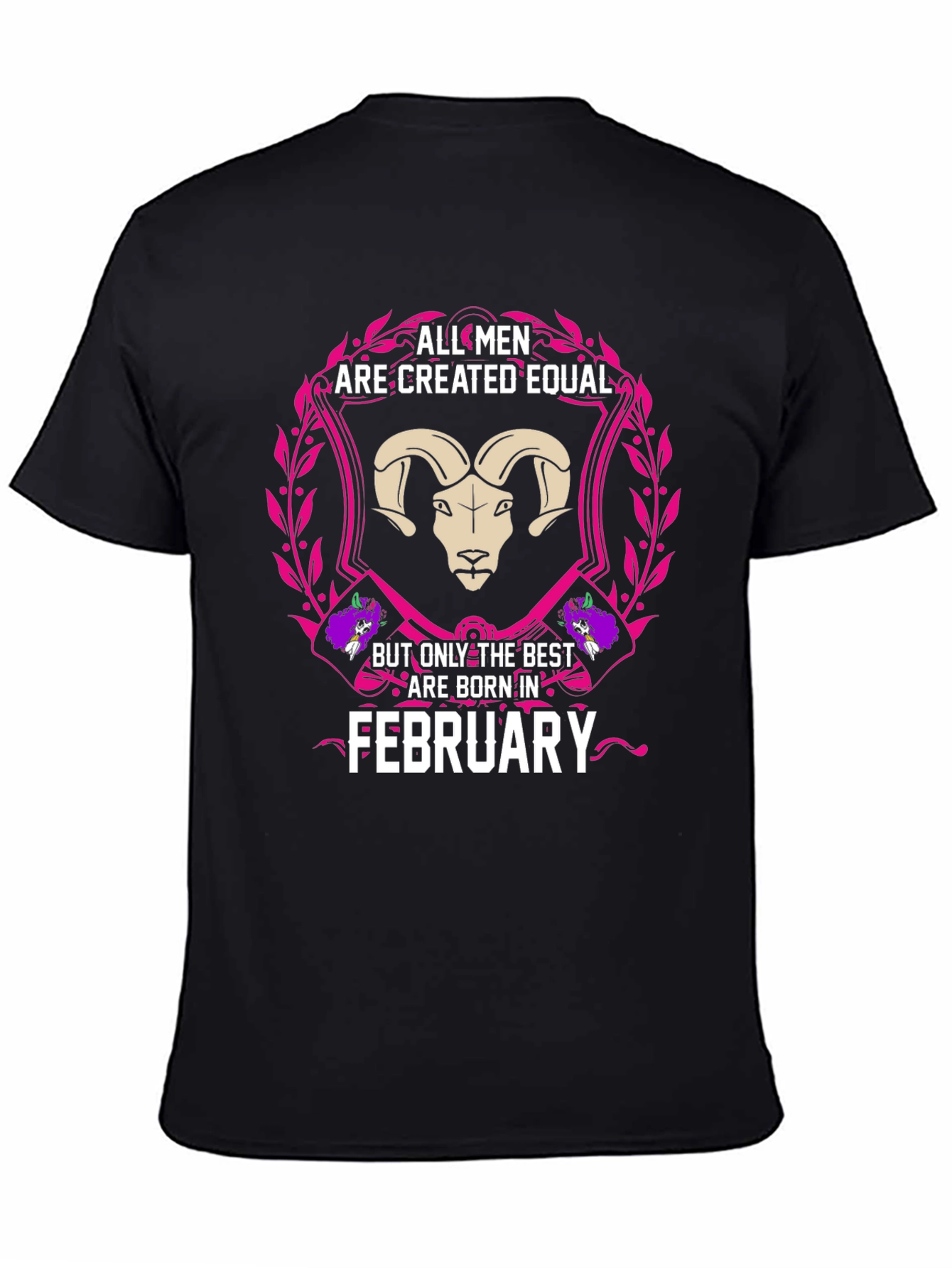 February Mens T-Shirt - Zodiac Aries Design