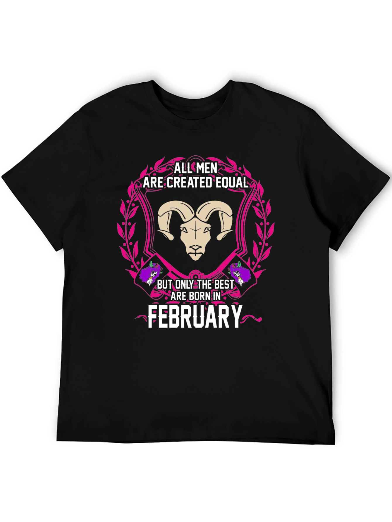 February Mens T-Shirt - Zodiac Aries Design