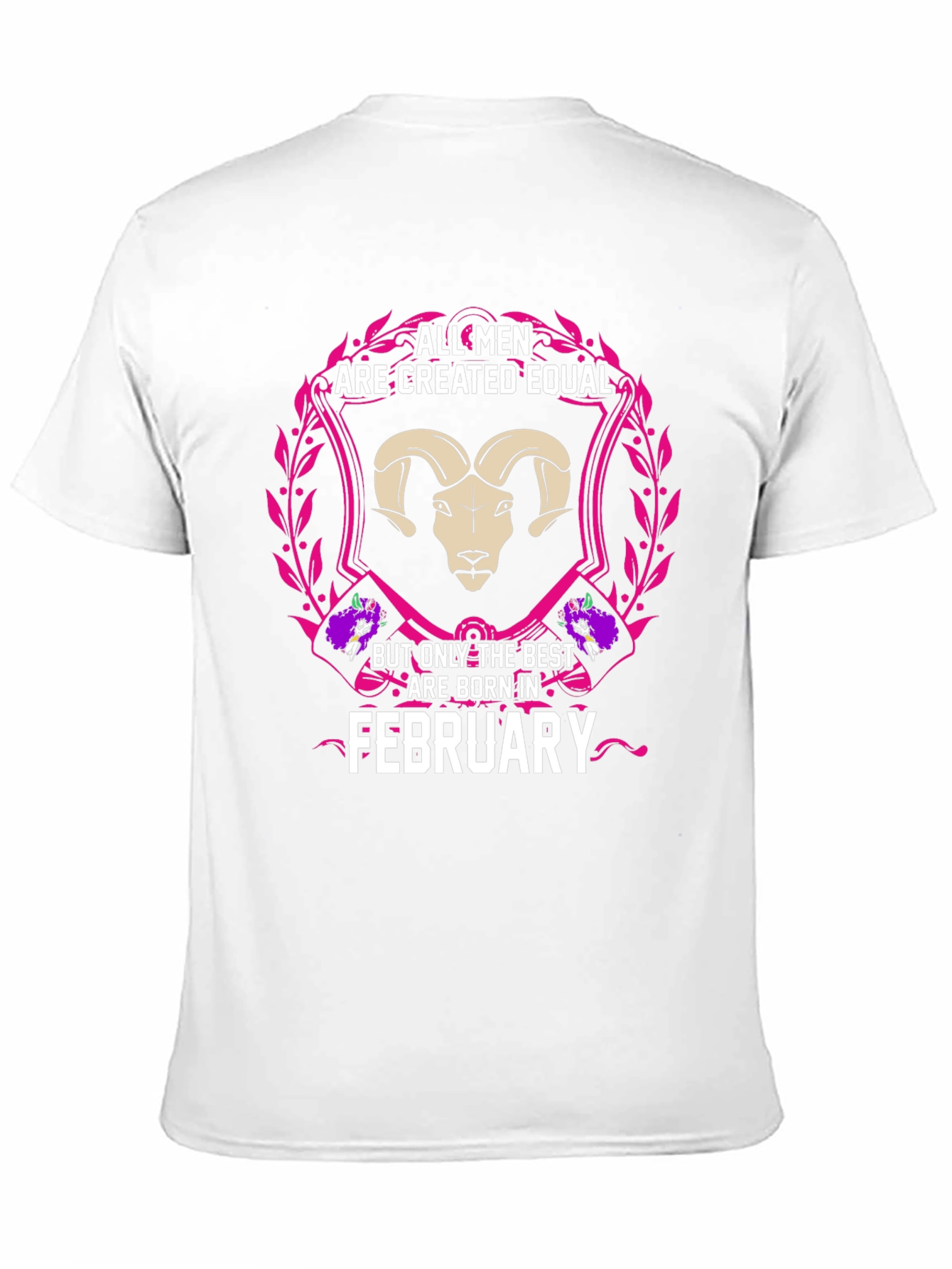 February Mens T-Shirt - Zodiac Aries Design