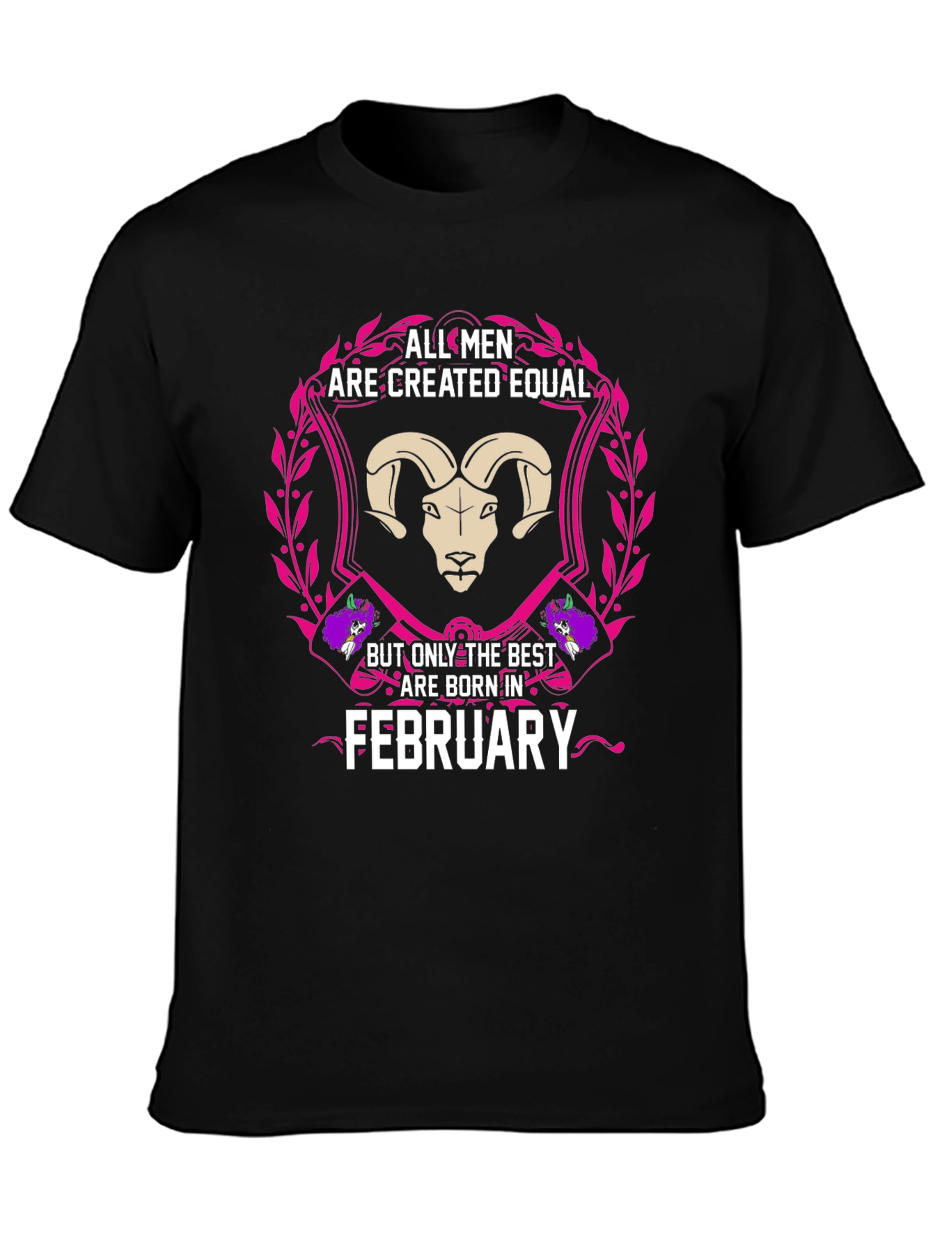 February Mens T-Shirt - Zodiac Aries Design