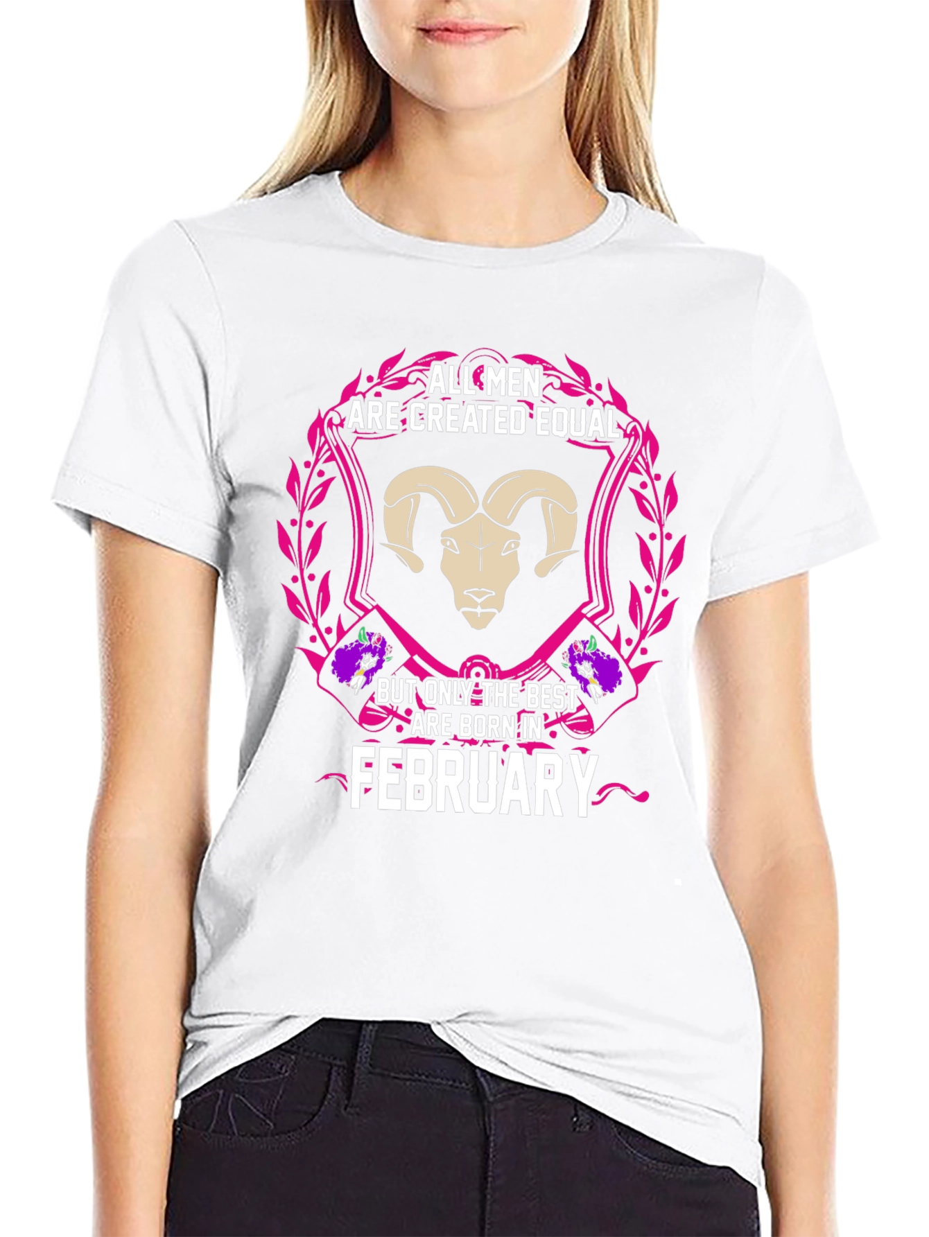 February Mens T-Shirt - Zodiac Aries Design