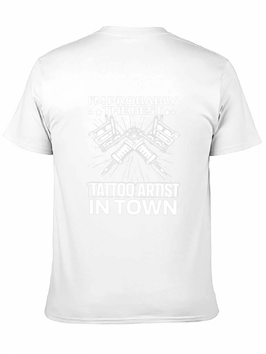 Tattoo Artist Graphic Tee - Black Cotton Comfort