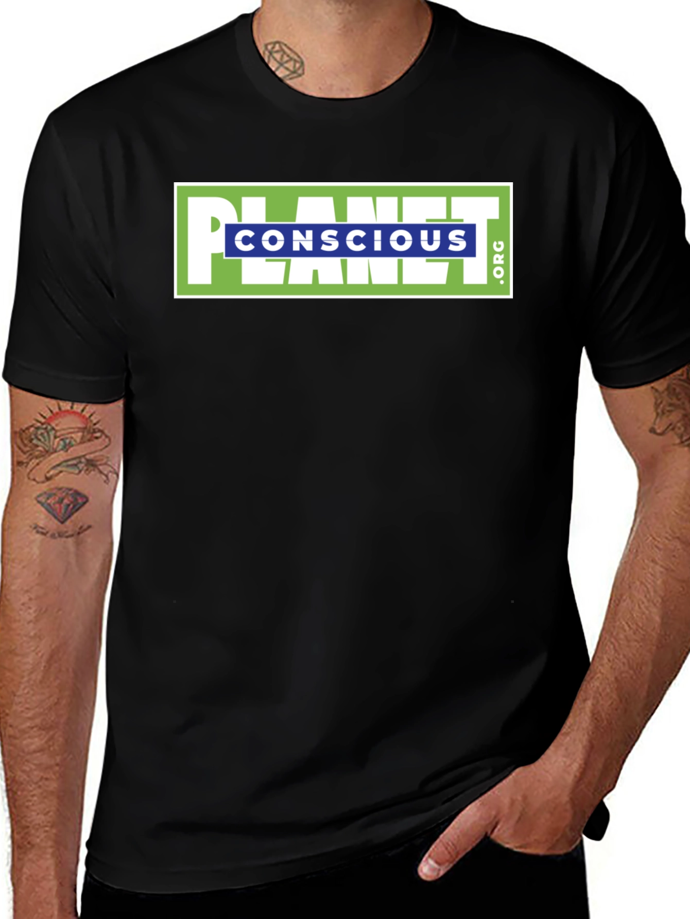 Planet Conscious Black Graphic T-Shirt