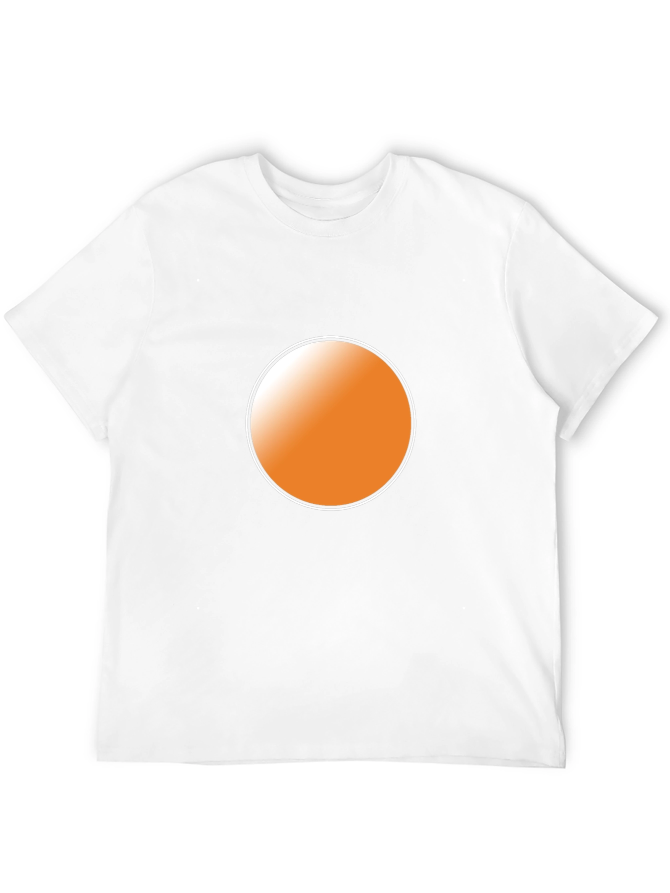 Mens Black T-Shirt with Orange Circle Graphic