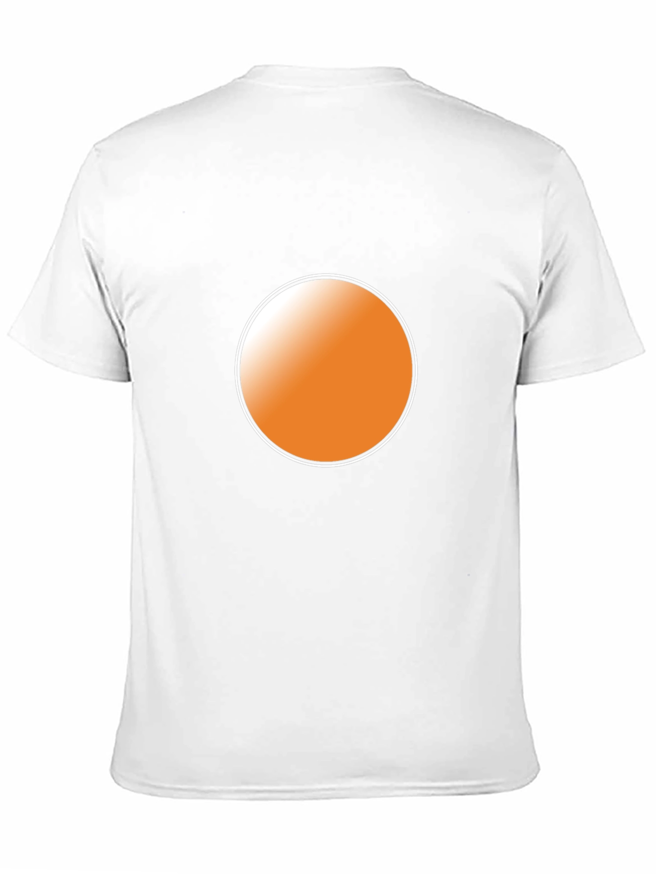 Mens Black T-Shirt with Orange Circle Graphic