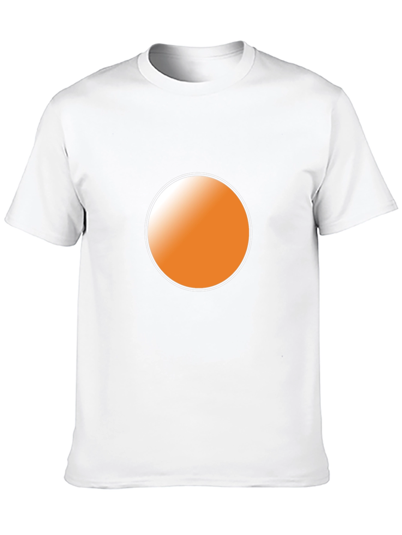 Mens Black T-Shirt with Orange Circle Graphic