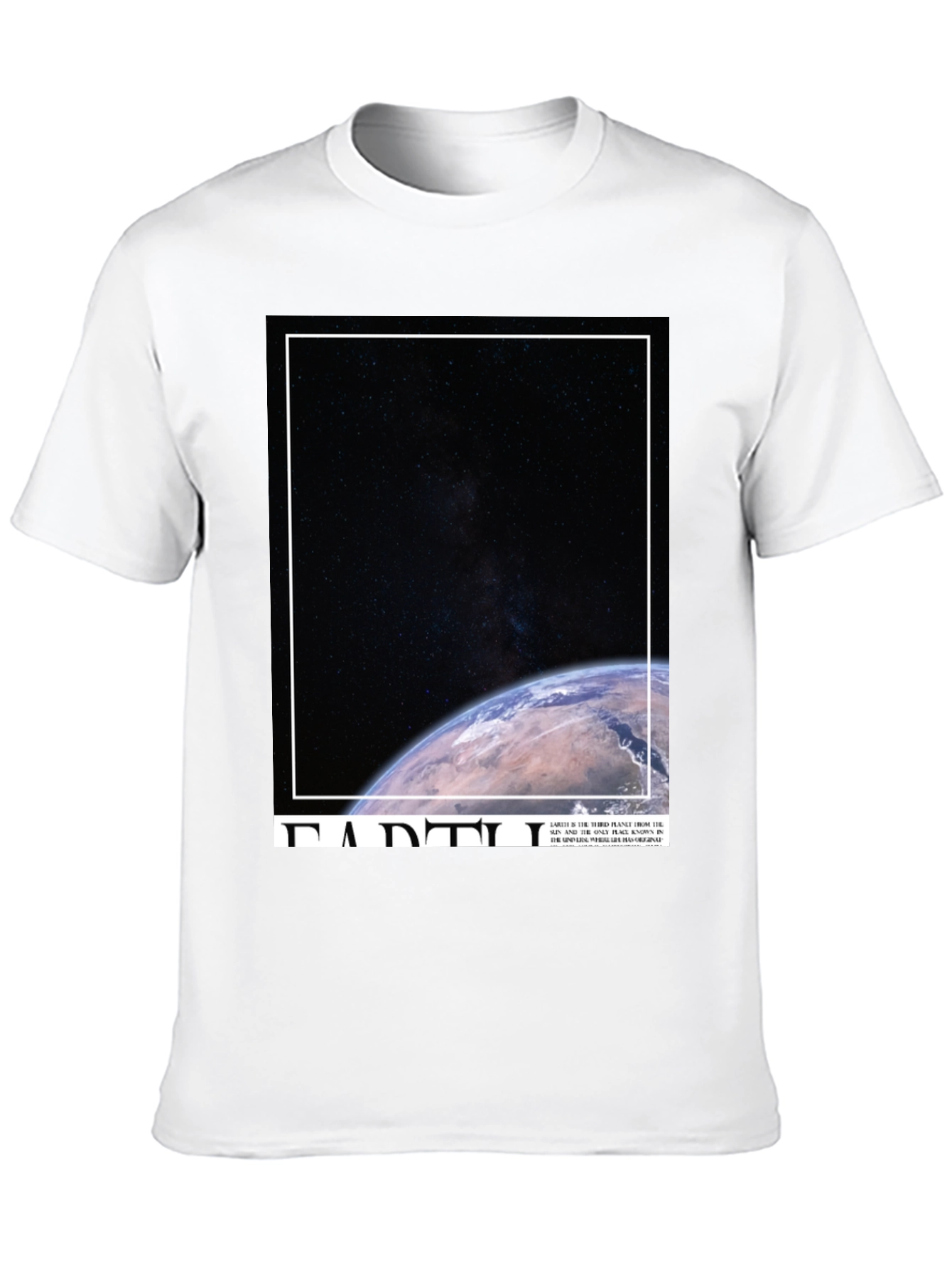 Earth Graphic Tee - Black Cotton Blend