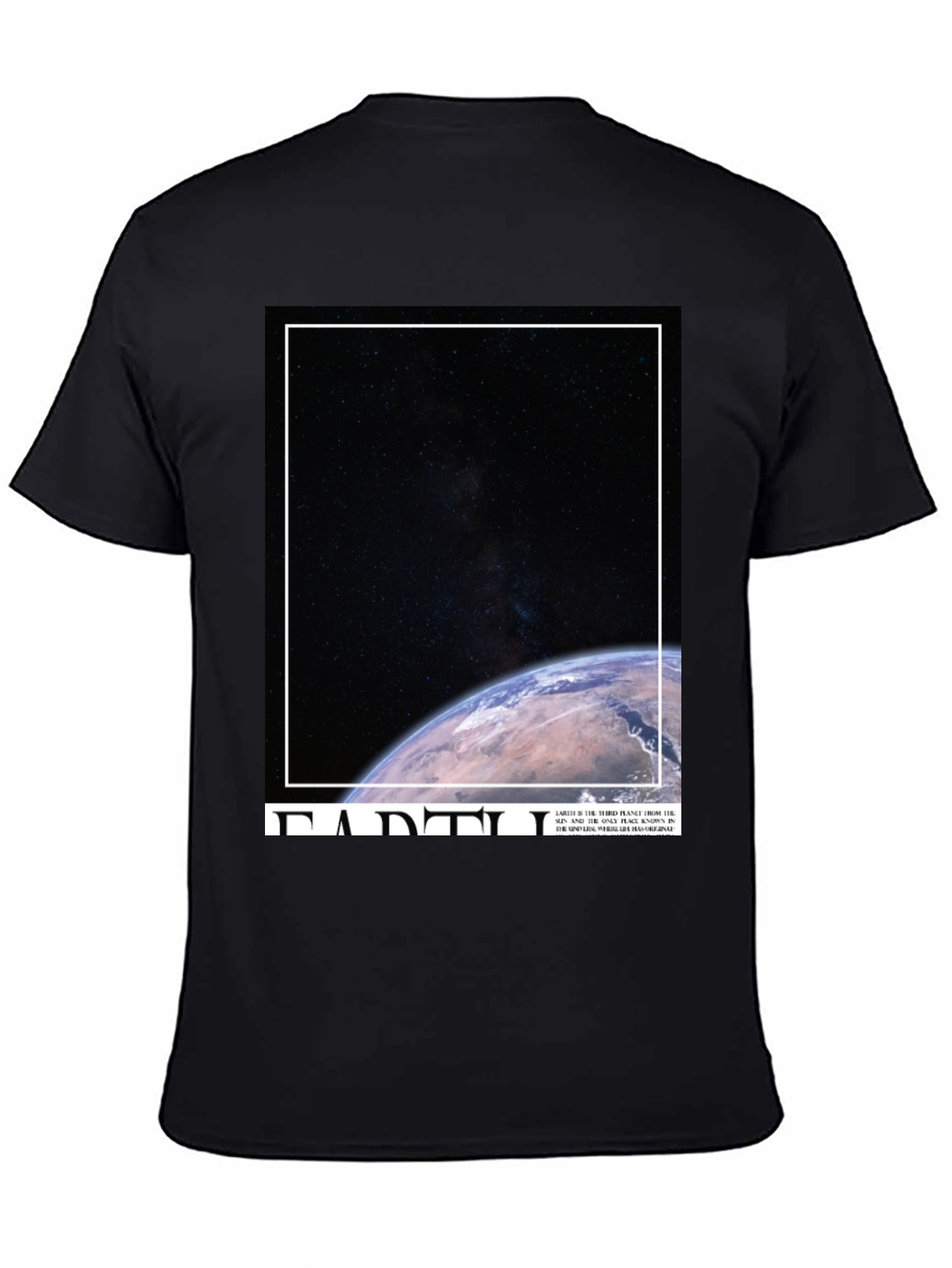 Earth Graphic Tee - Black Cotton Blend