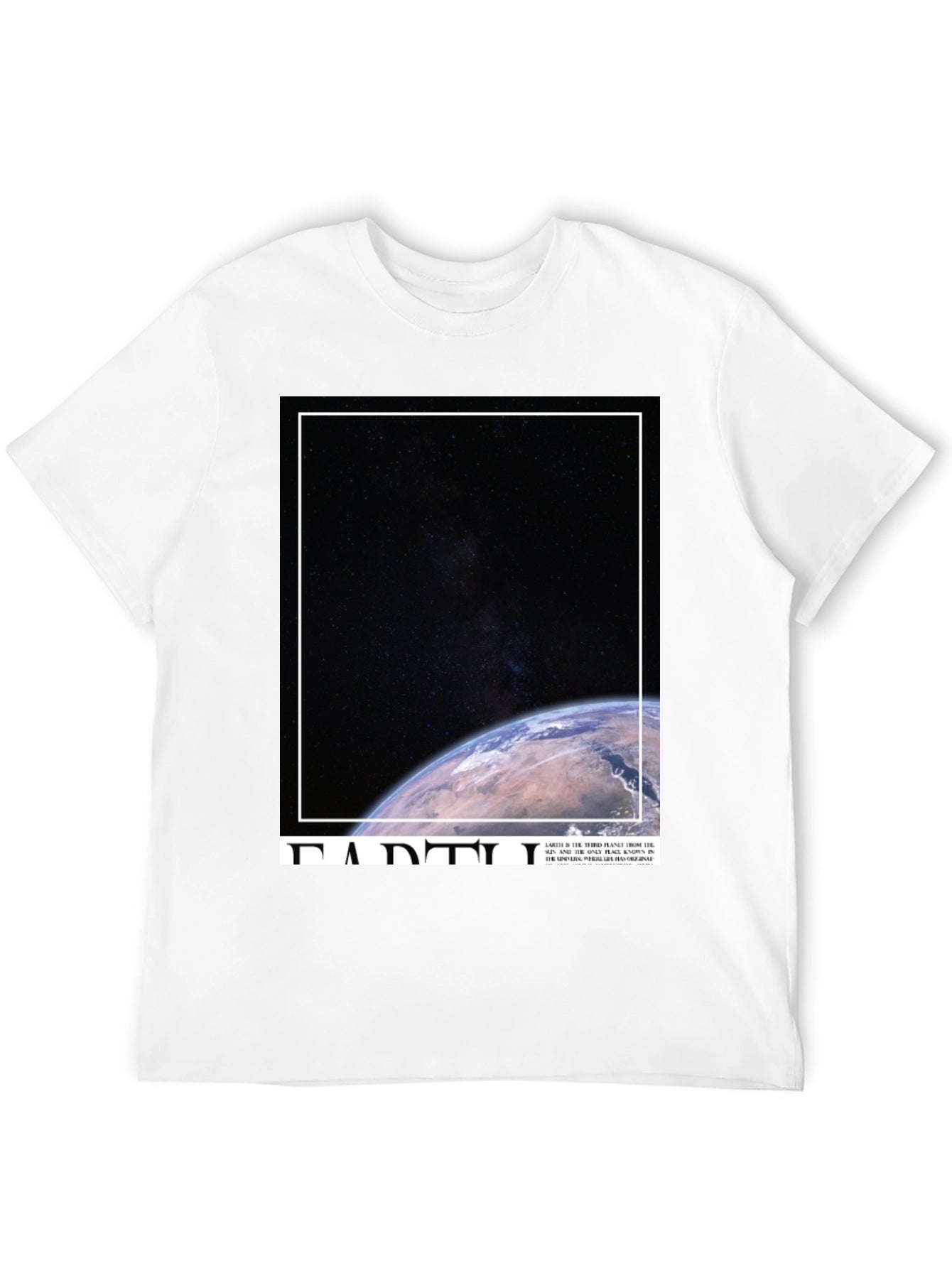 Earth Graphic Tee - Black Cotton Blend