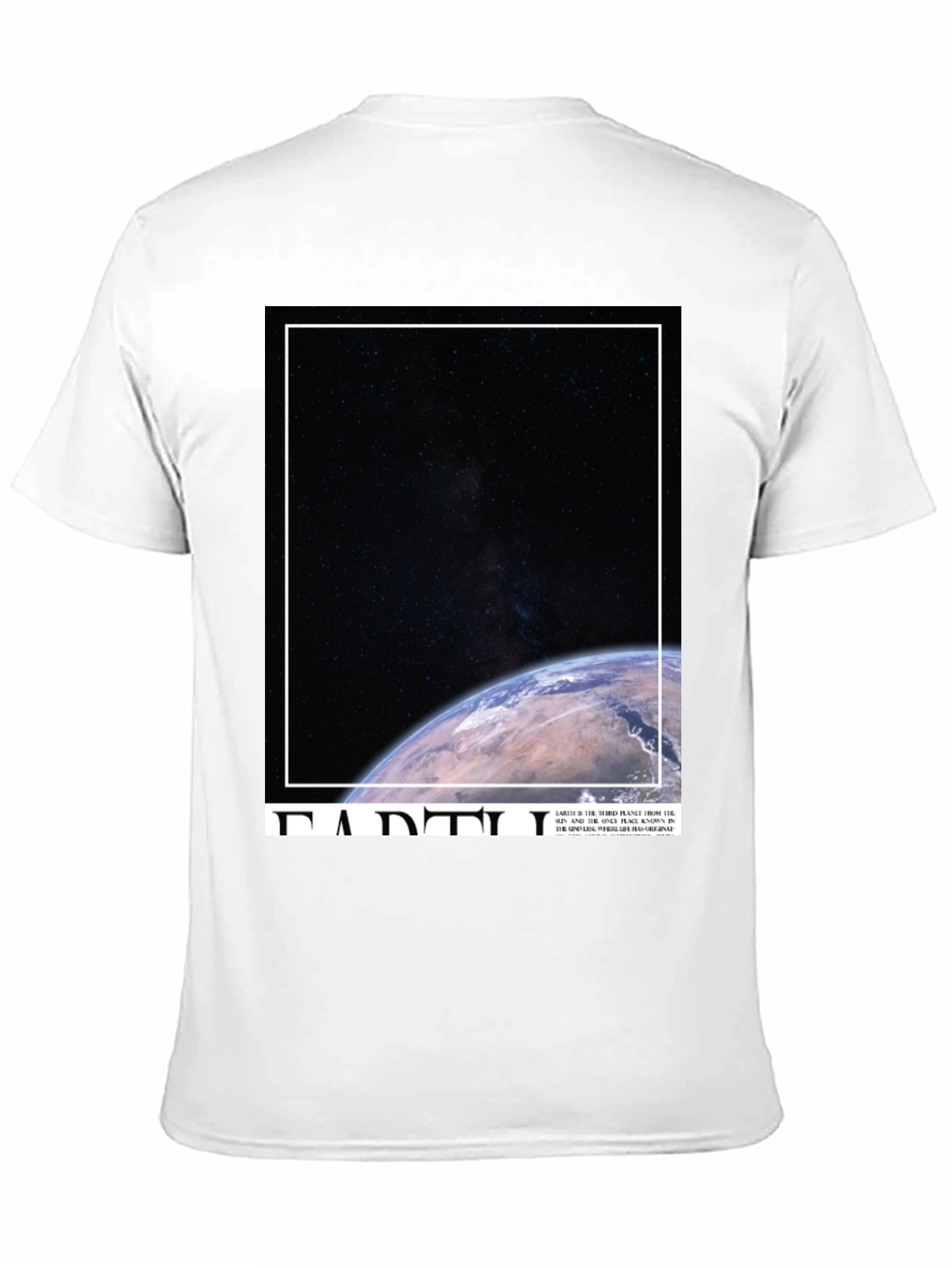 Earth Graphic Tee - Black Cotton Blend