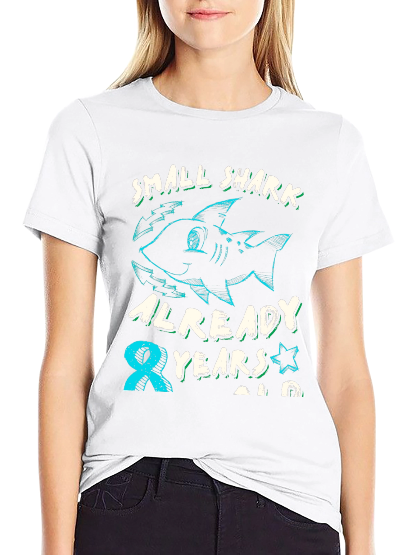 Small Shark 8th Birthday T-Shirt