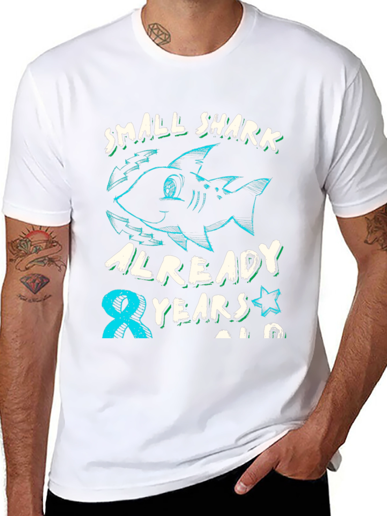 Small Shark 8th Birthday T-Shirt