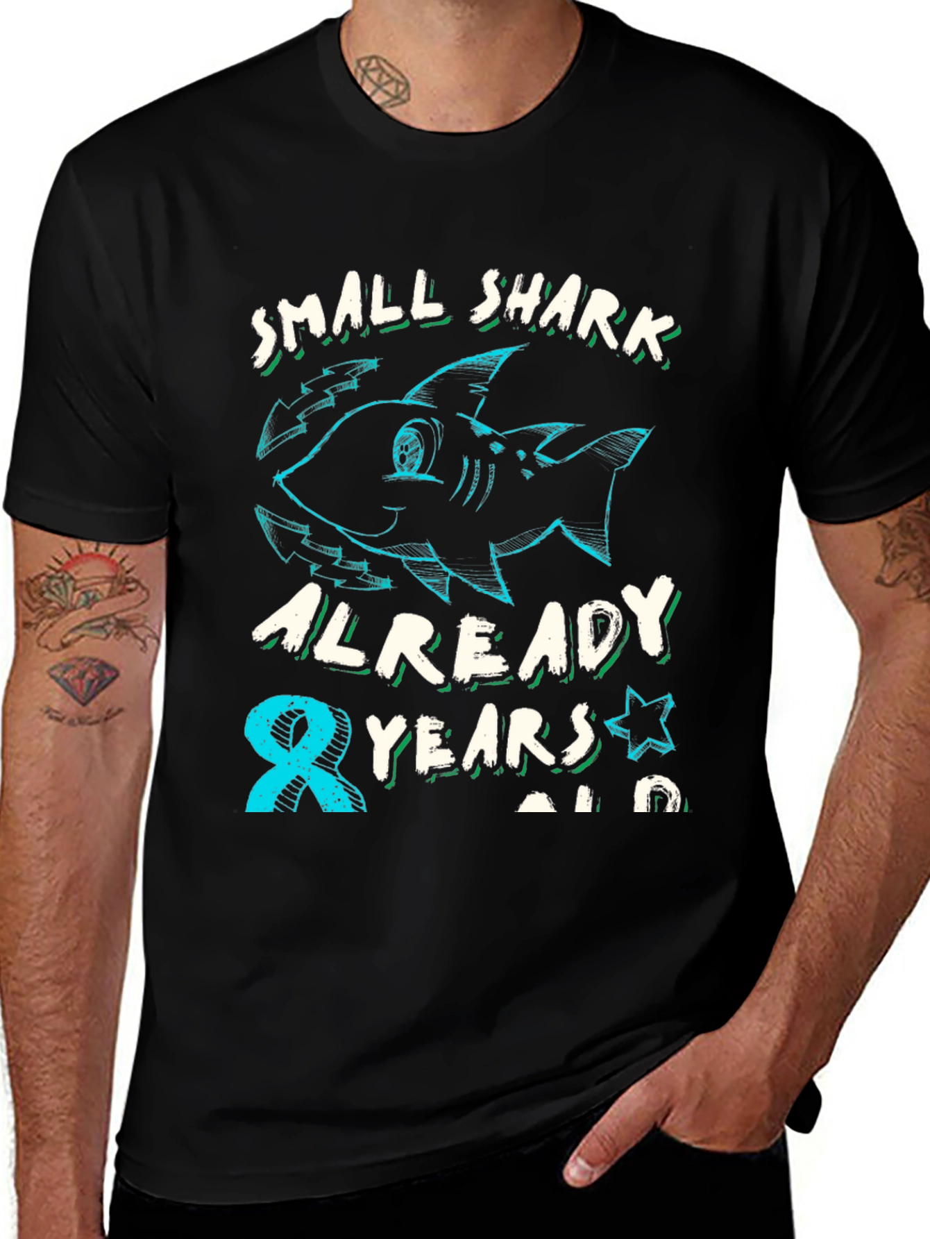 Small Shark 8th Birthday T-Shirt