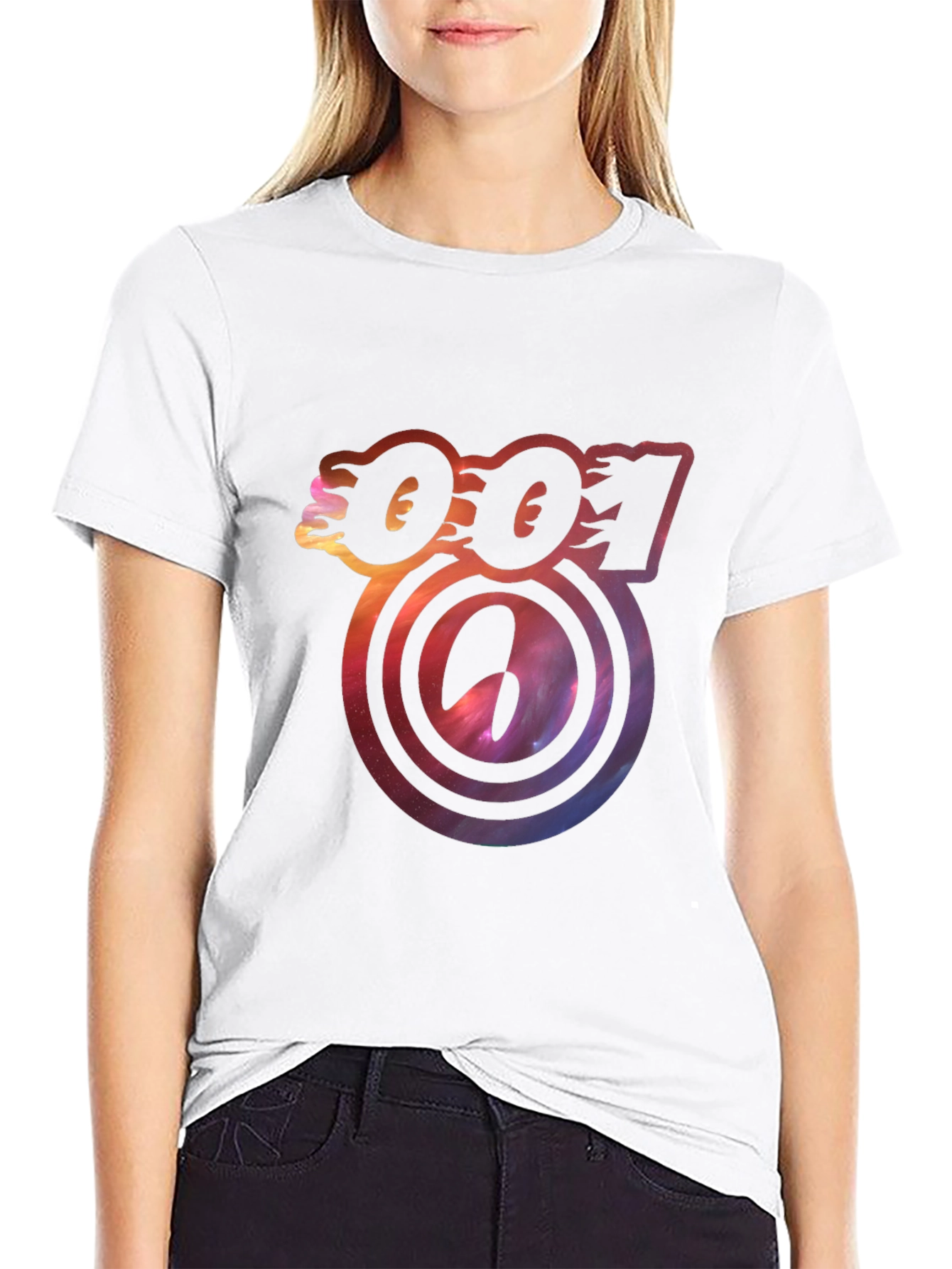 Bold 001 Graphic Print Black T-Shirt