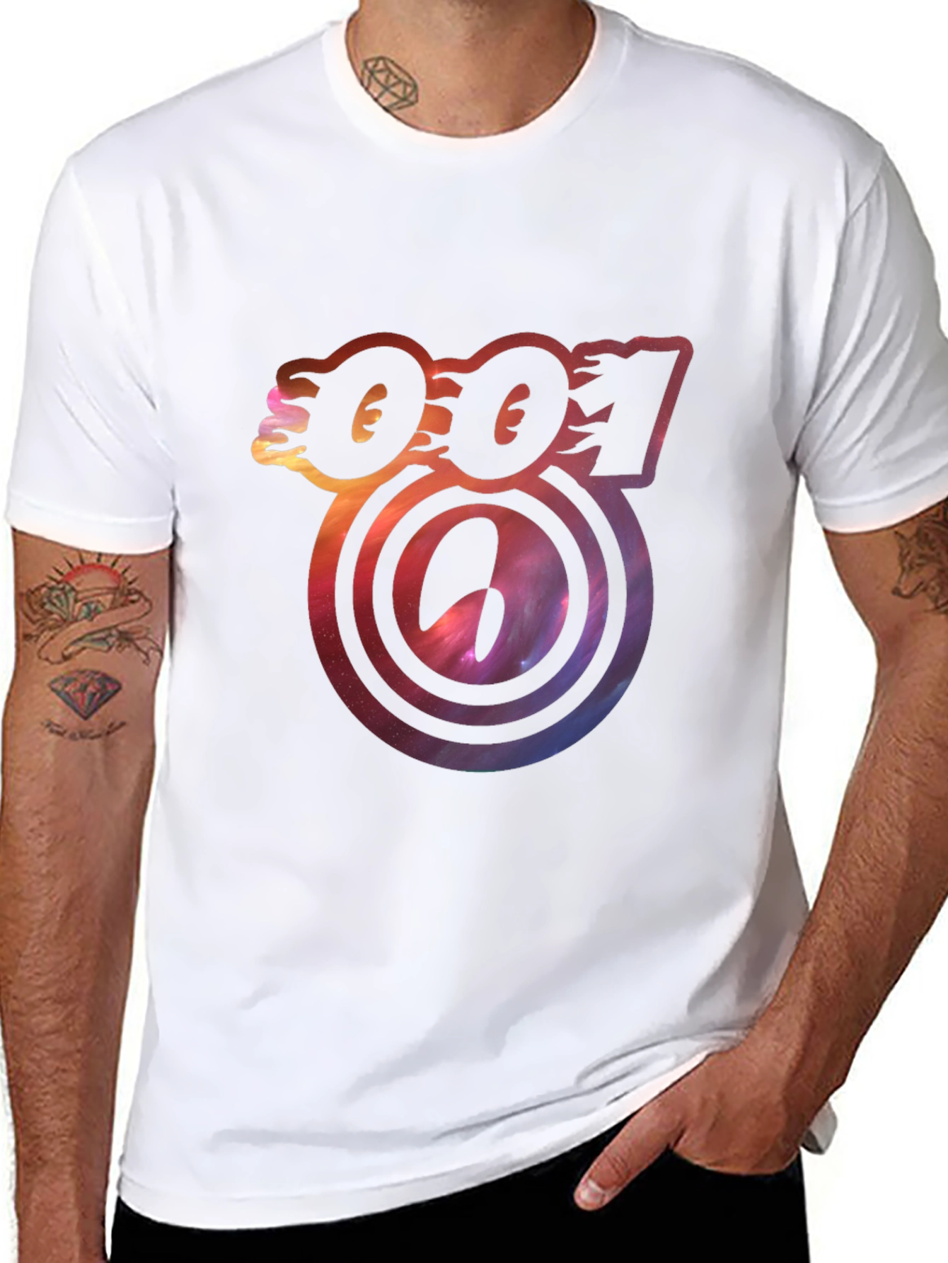 Bold 001 Graphic Print Black T-Shirt