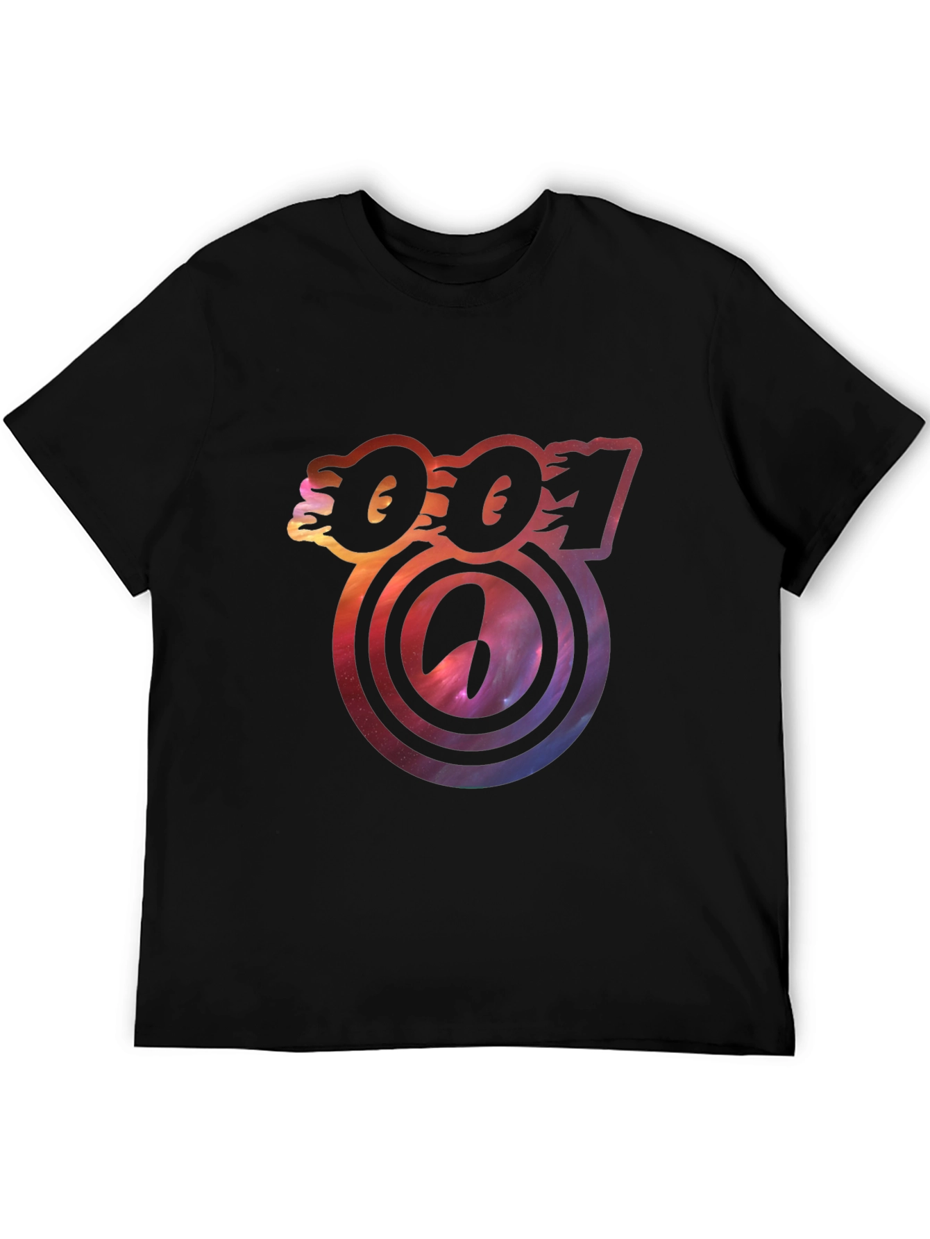 Bold 001 Graphic Print Black T-Shirt