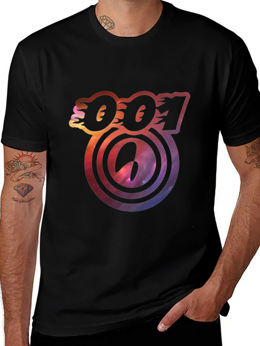 Bold 001 Graphic Print Black T-Shirt