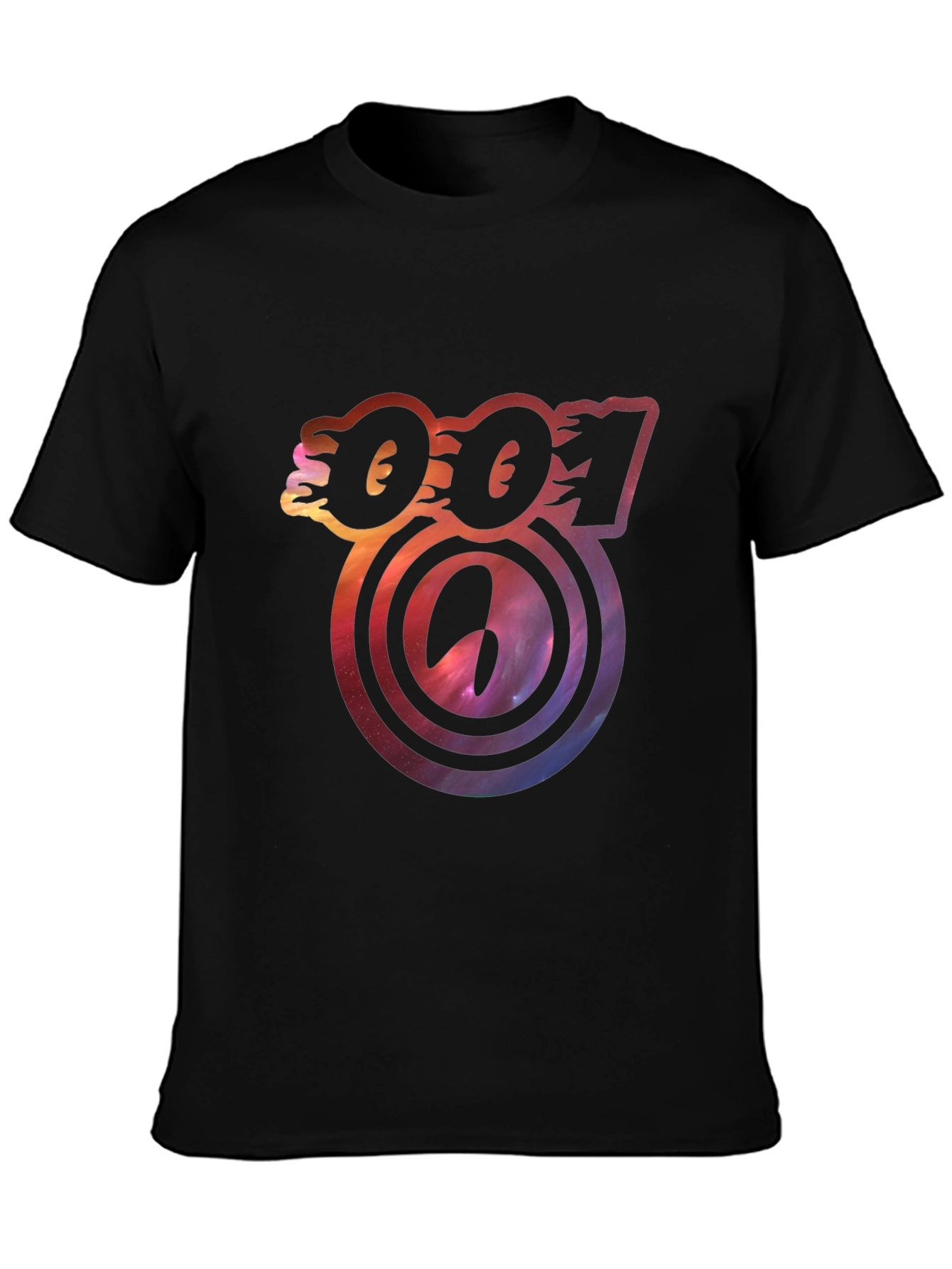 Bold 001 Graphic Print Black T-Shirt