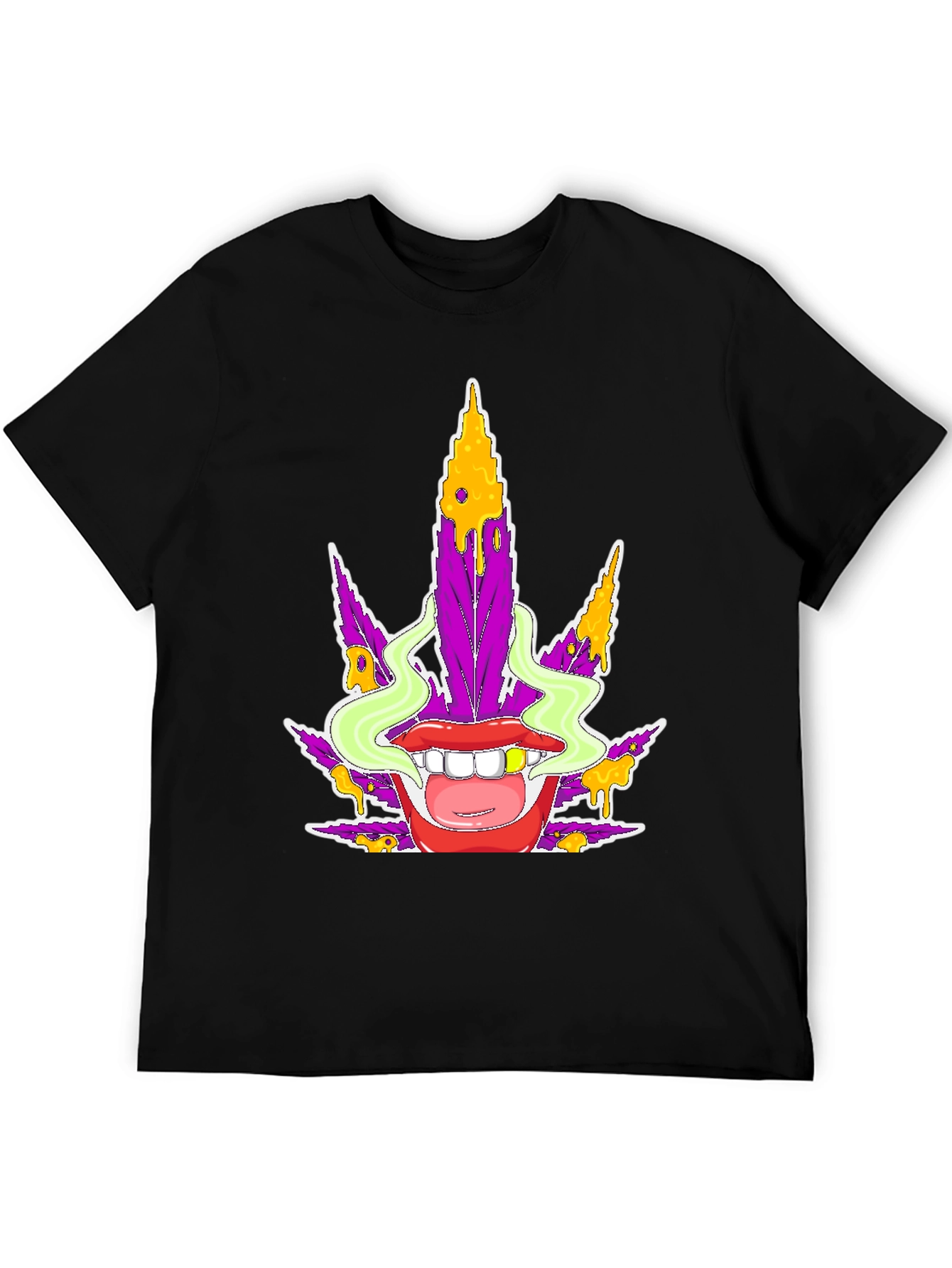 Funky Marijuana Leaf Graphic T-Shirt - Unisex