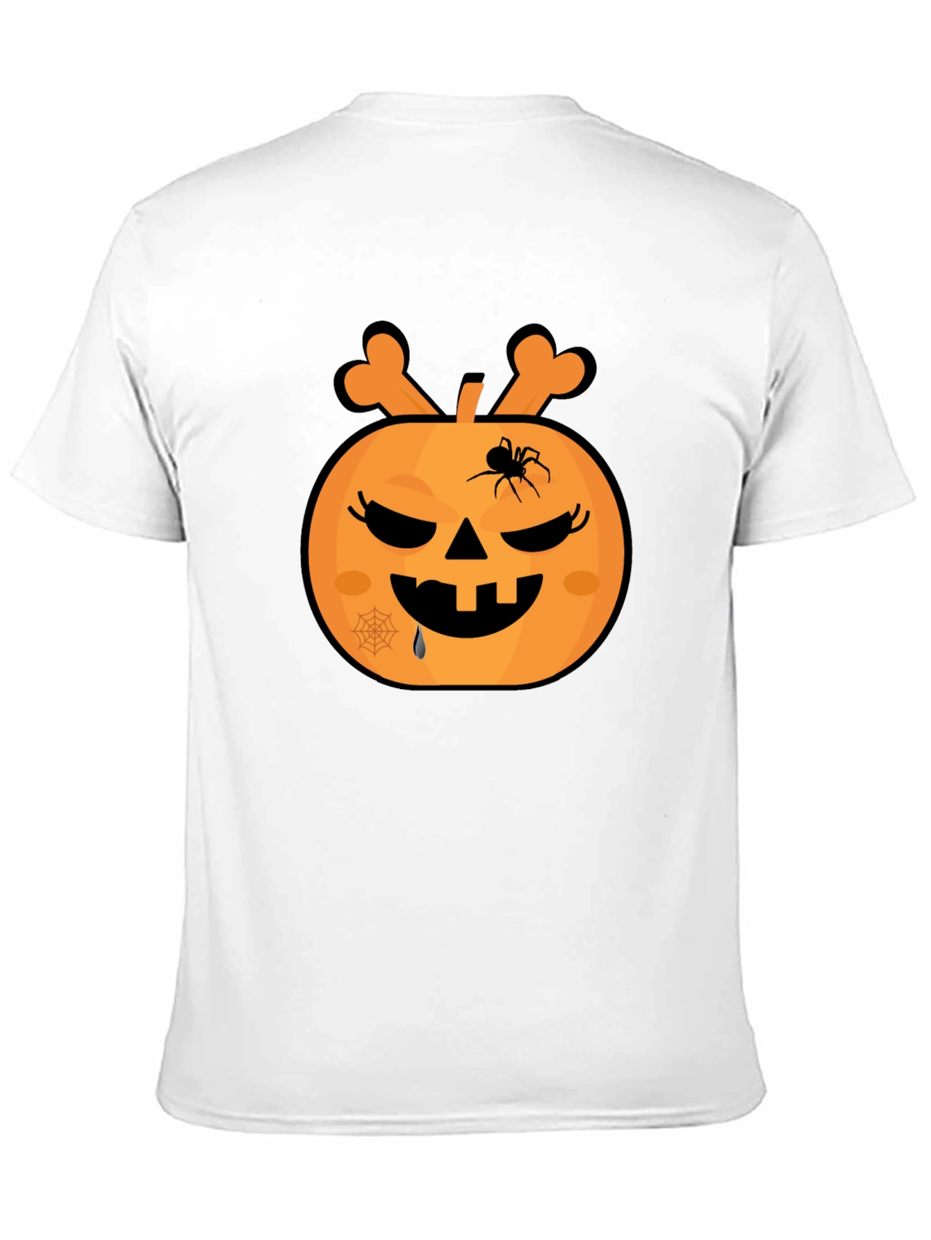 Halloween Pumpkin Spider Graphic T-Shirt