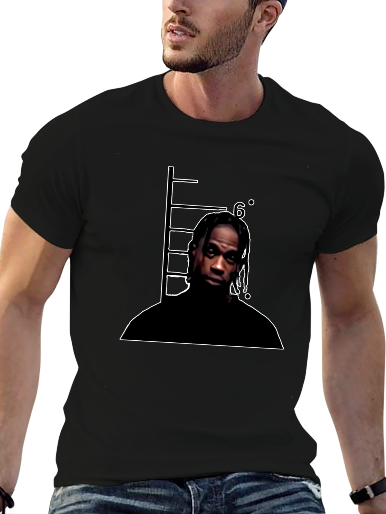 Travis Scott Height Chart Black T-Shirt