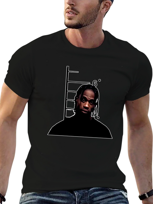 Travis Scott Height Chart Black T-Shirt