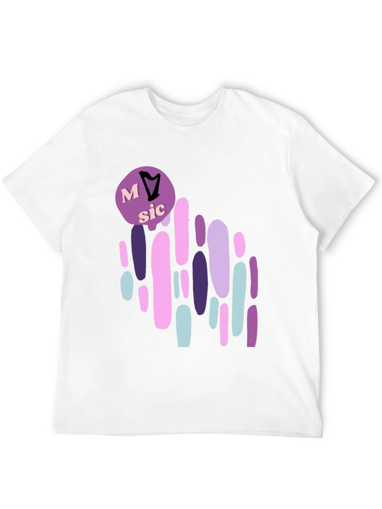 Music Lover Graphic T-Shirt - Harp Design