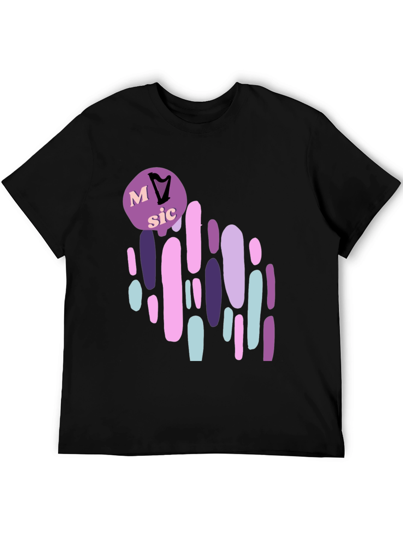 Music Lover Graphic T-Shirt - Harp Design