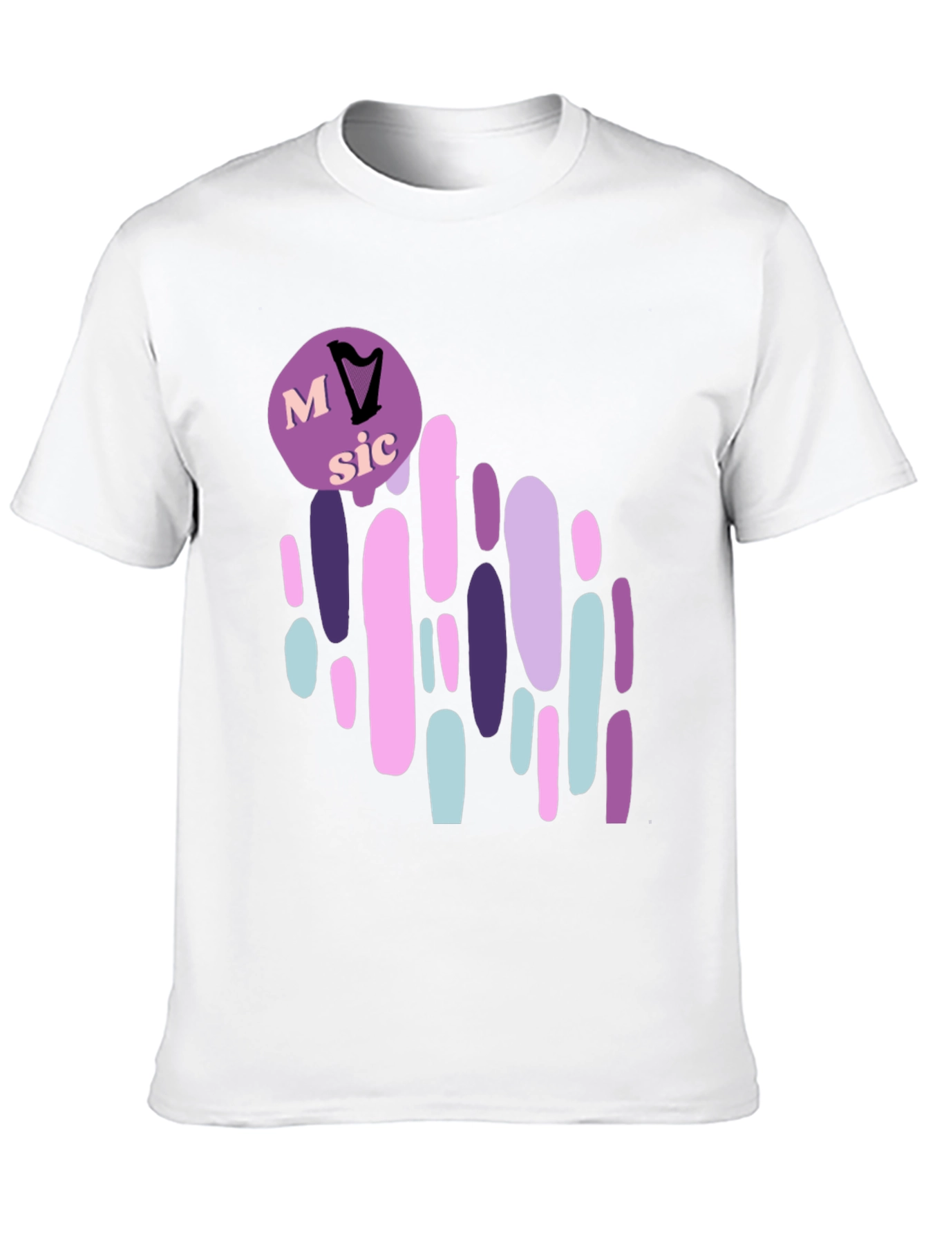 Music Lover Graphic T-Shirt - Harp Design
