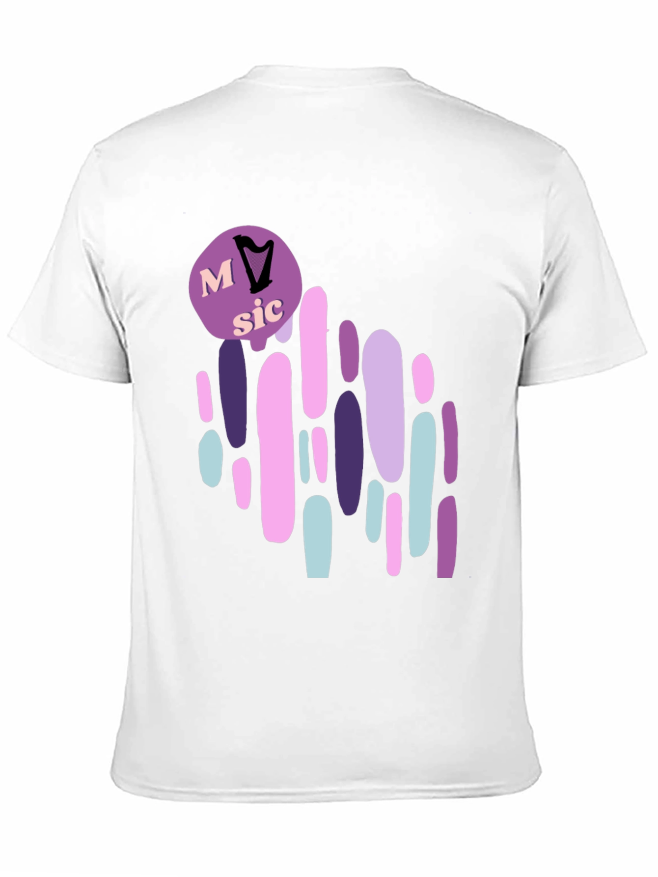 Music Lover Graphic T-Shirt - Harp Design
