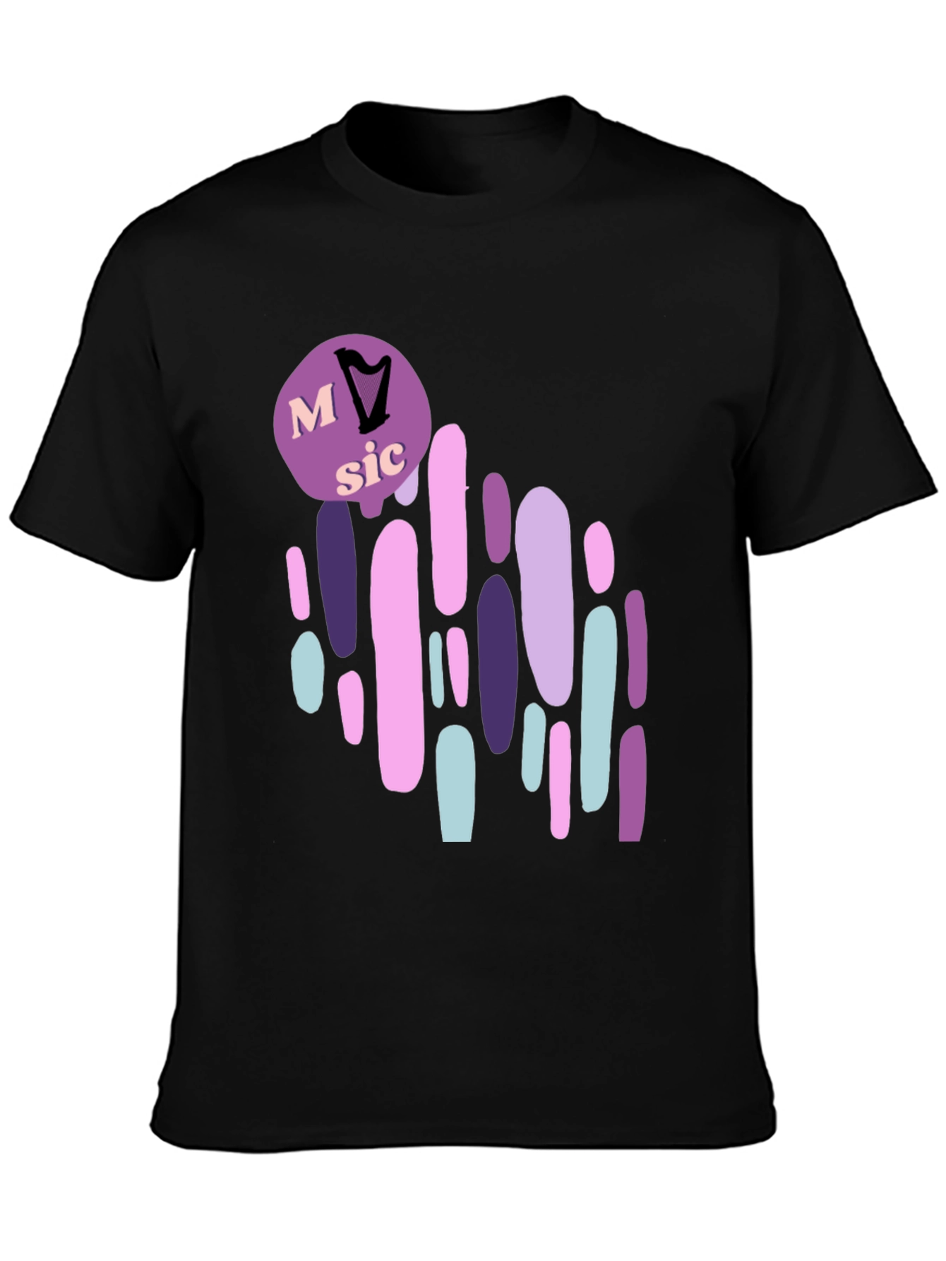 Music Lover Graphic T-Shirt - Harp Design