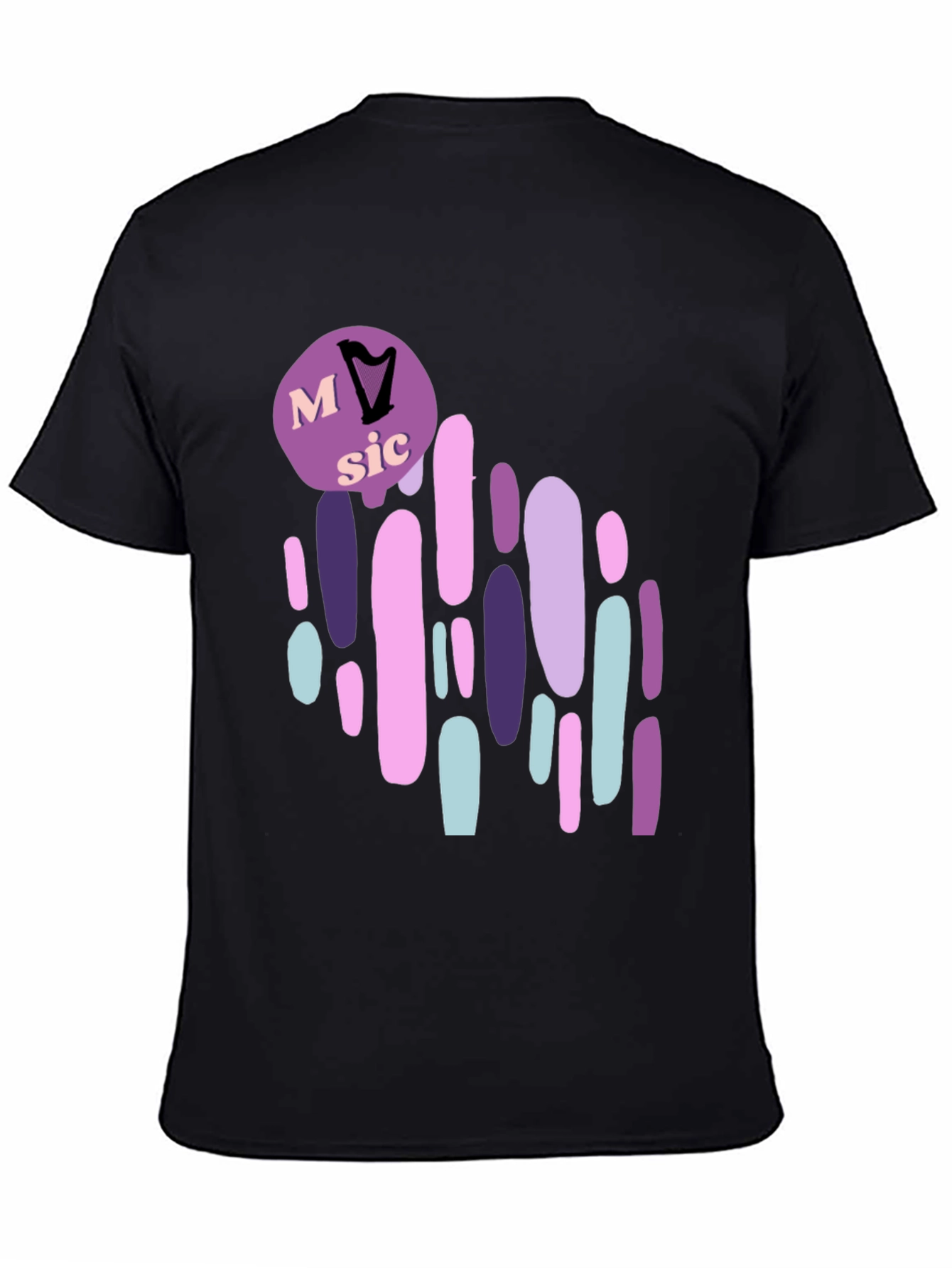 Music Lover Graphic T-Shirt - Harp Design