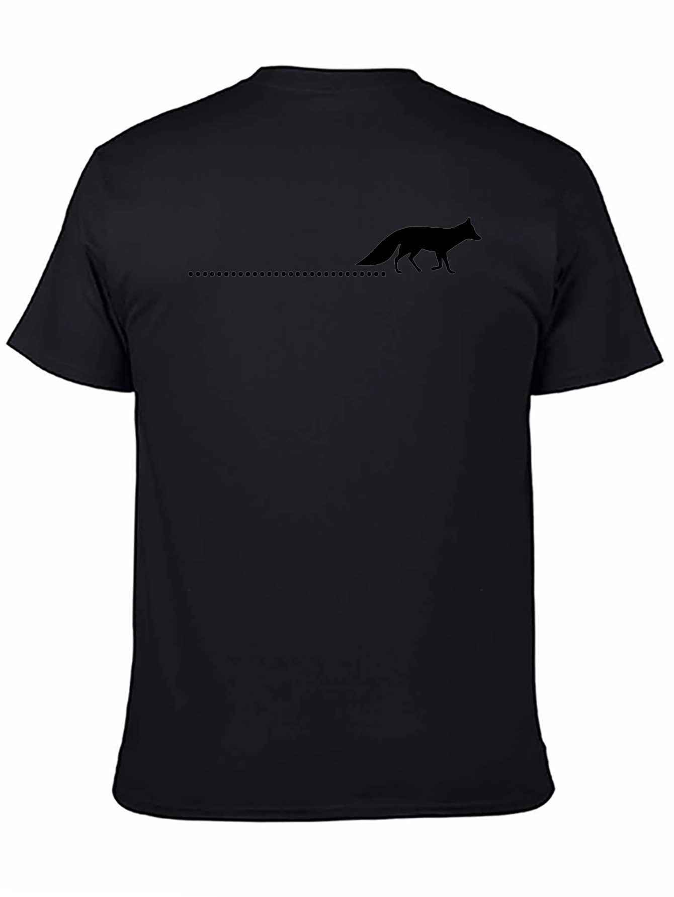 Mens Black Fox Silhouette Graphic Tee