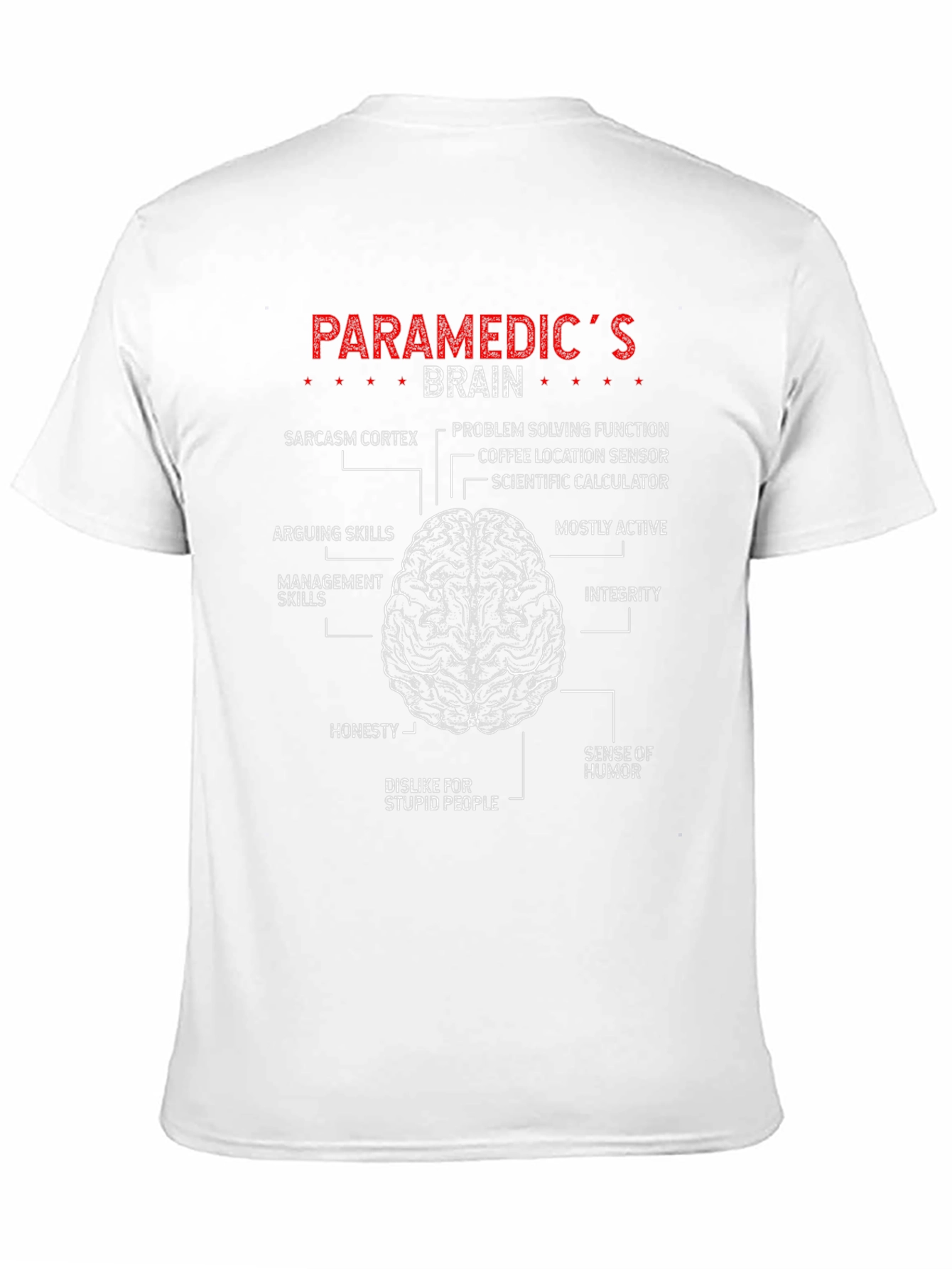 Paramedics Brain T-Shirt - Funny Anatomy Tee