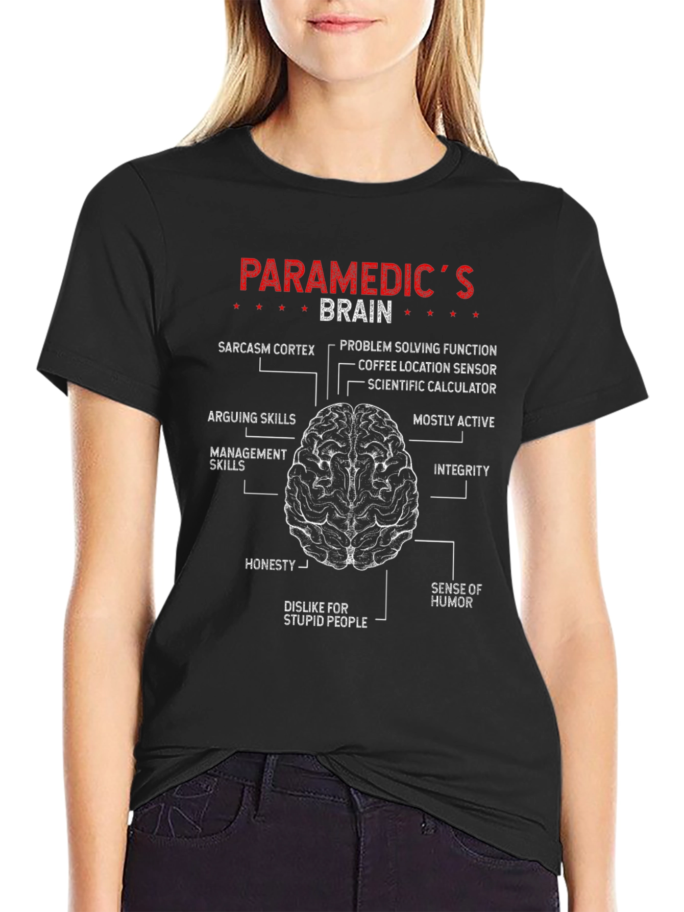 Paramedics Brain T-Shirt - Funny Anatomy Tee