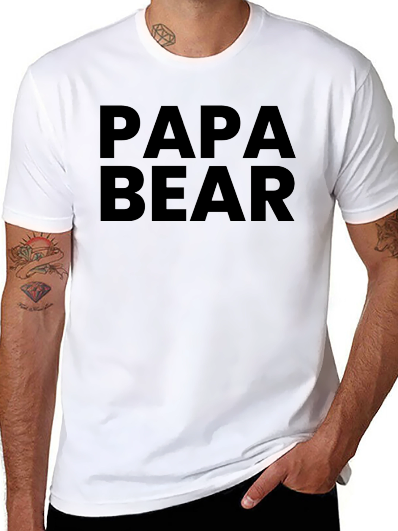 Papa Bear Graphic Tee - Soft Cotton Blend