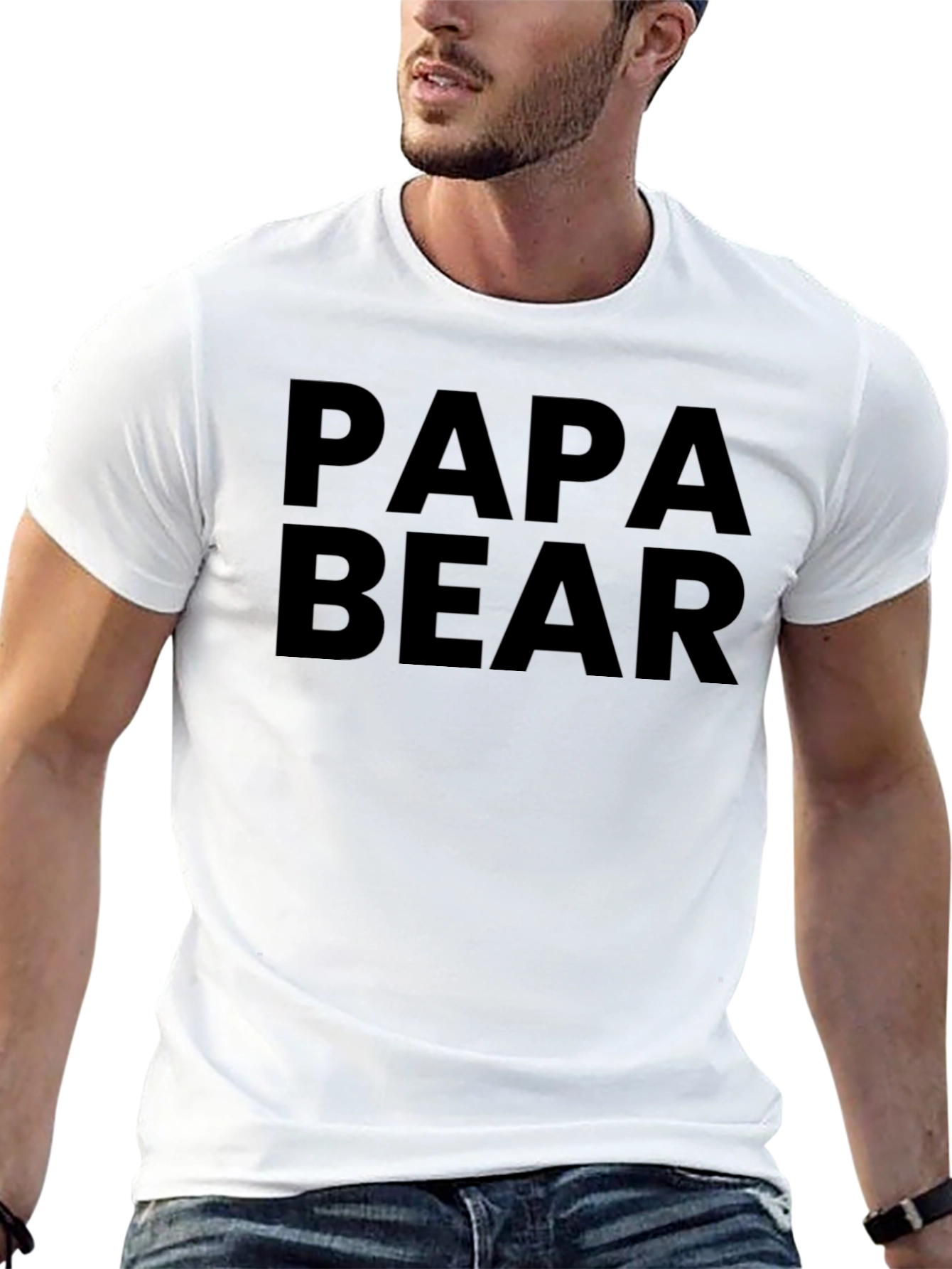Papa Bear Graphic Tee - Soft Cotton Blend