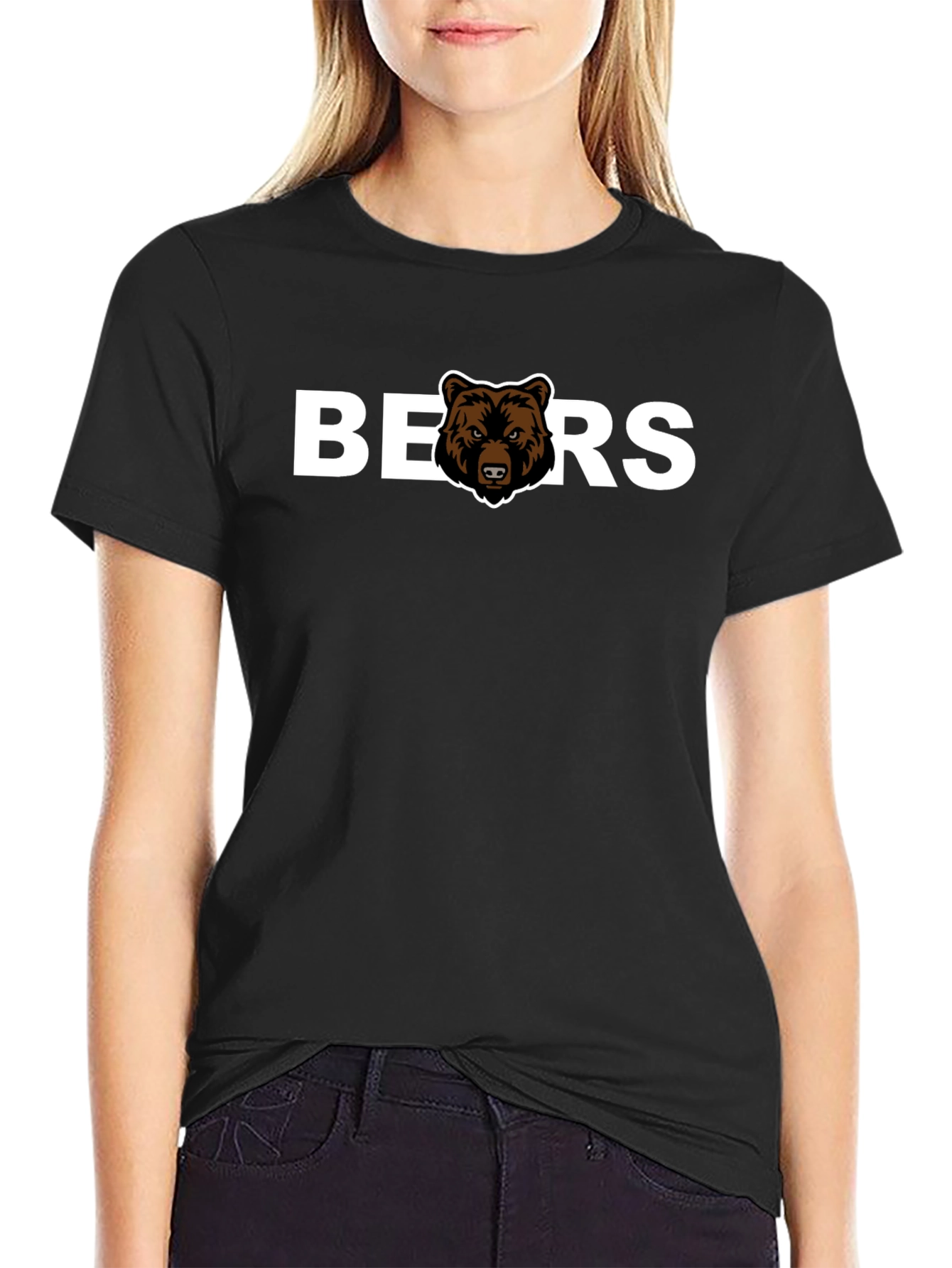 Mens Black Chicago Bears Graphic T-Shirt