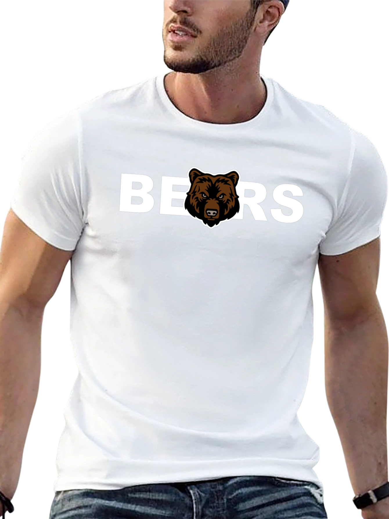 Mens Black Chicago Bears Graphic T-Shirt