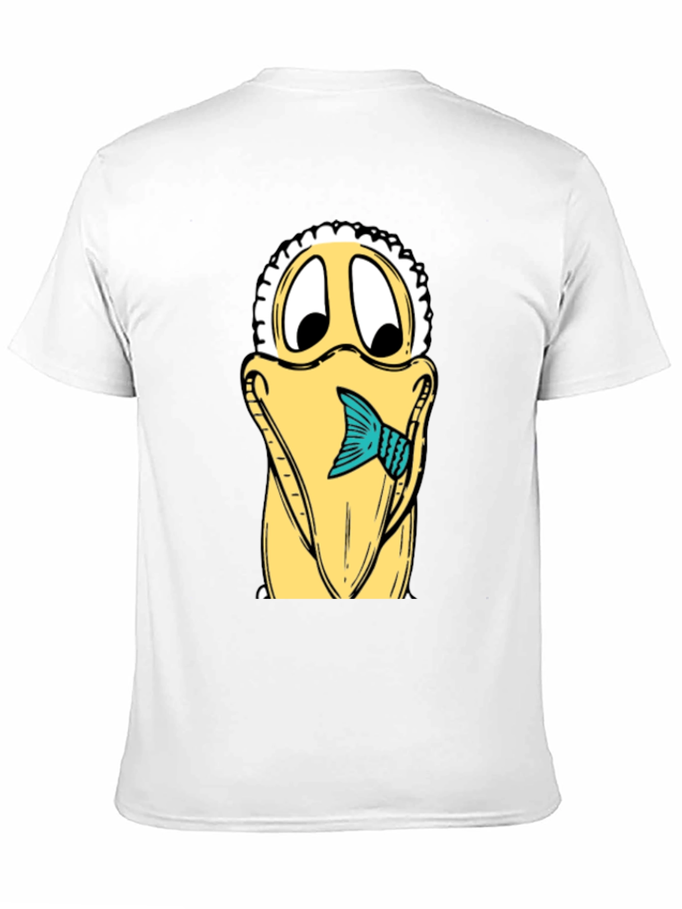 Cartoon Pelican Fish Graphic Tee