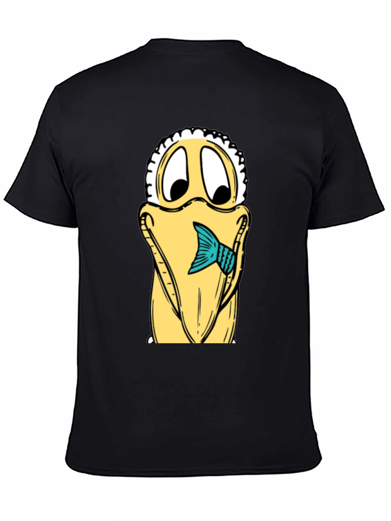Cartoon Pelican Fish Graphic Tee