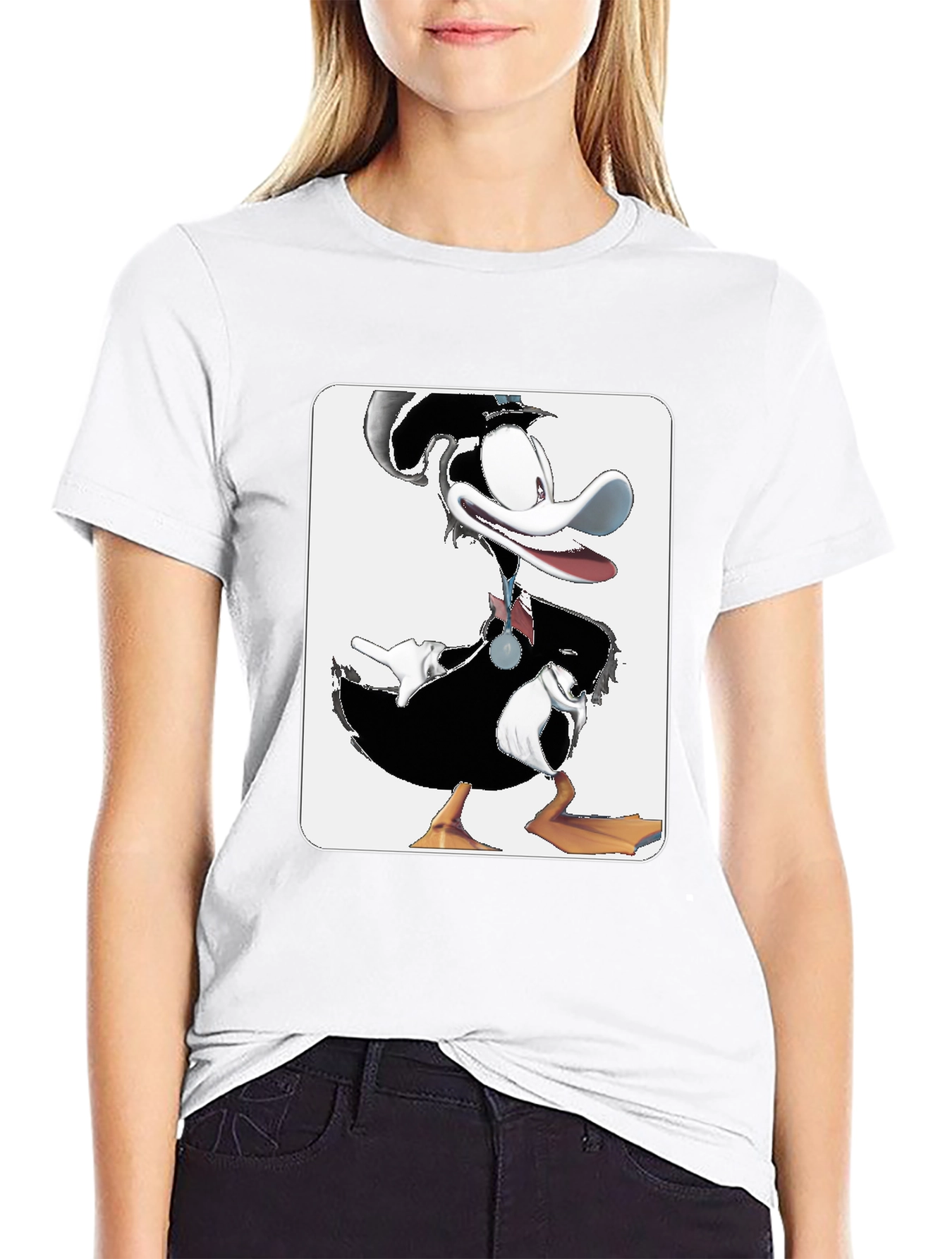 Black Toon Duck Graphic Tee